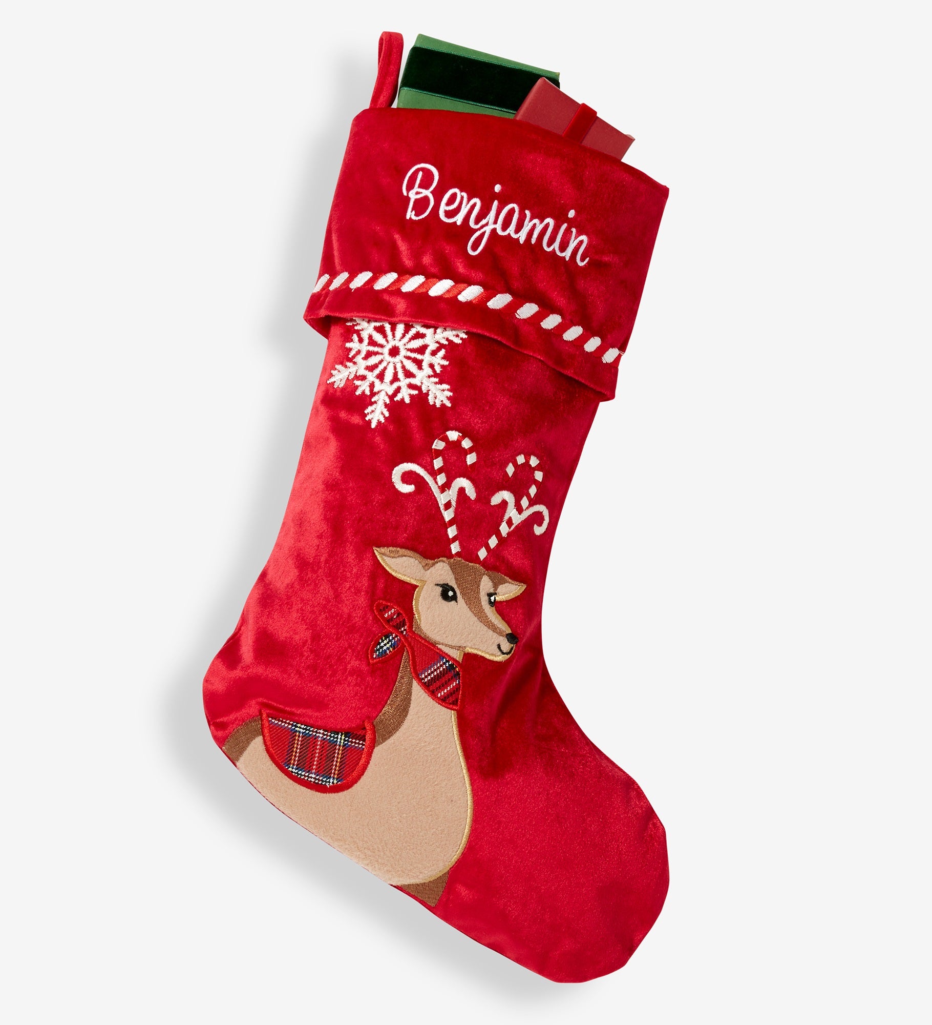 Candy Cane Character Personalized Christmas Stocking