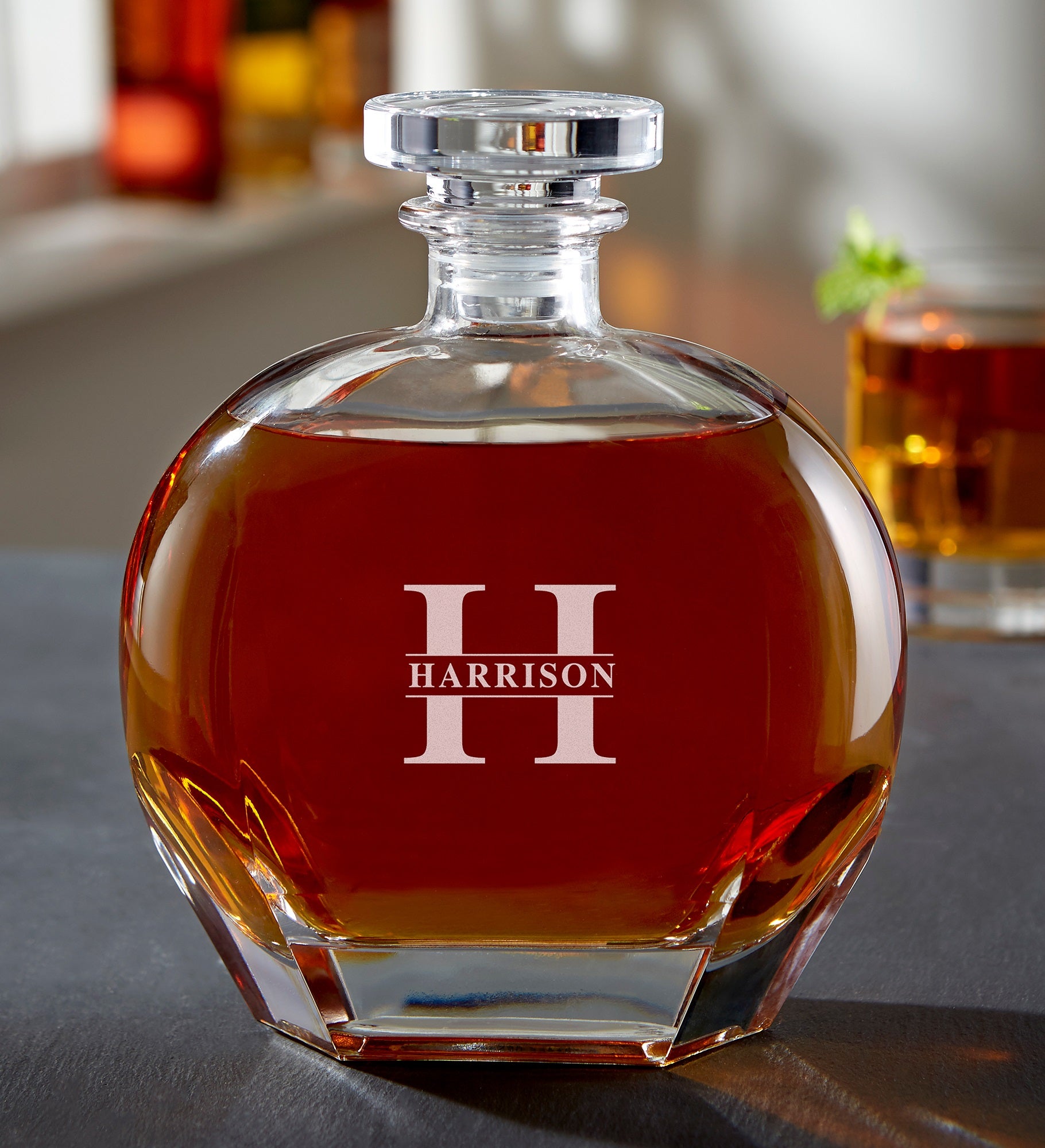 Luigi Bormioli® Lavish Last Name Engraved Whiskey Decanter