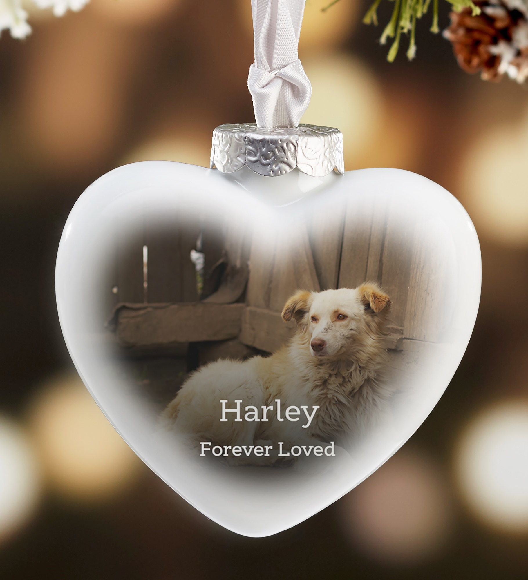 Dog Memorial Christmas Ornament, Pet Loss Gifts, Forever Loved, Dog Me