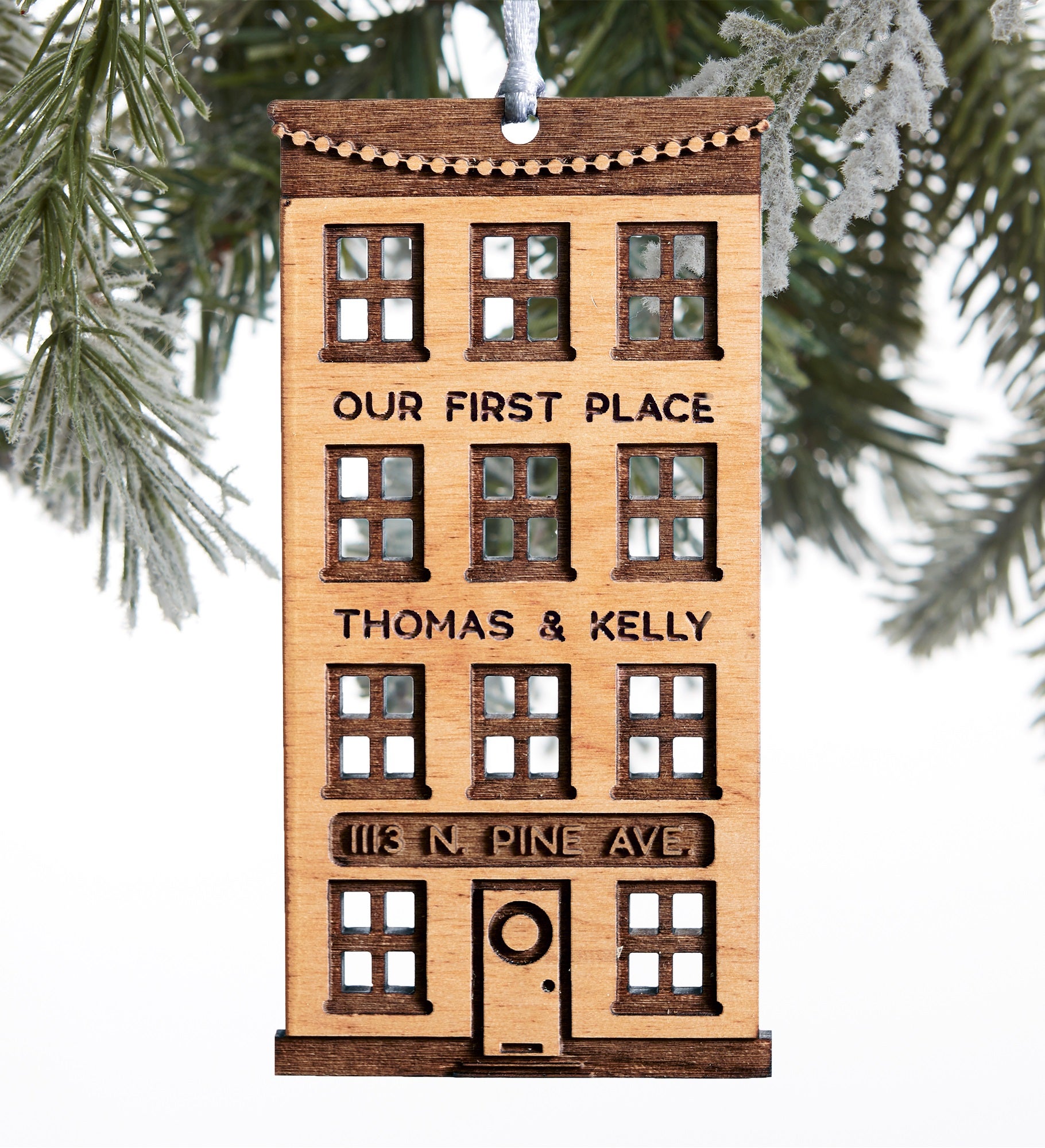 Our First Place Personalized Wood Ornament