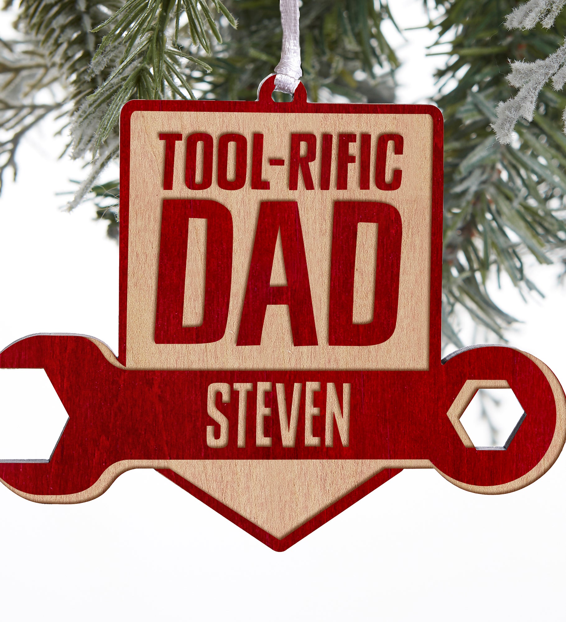 Tool Rific Dad Personalized Wood Ornaments