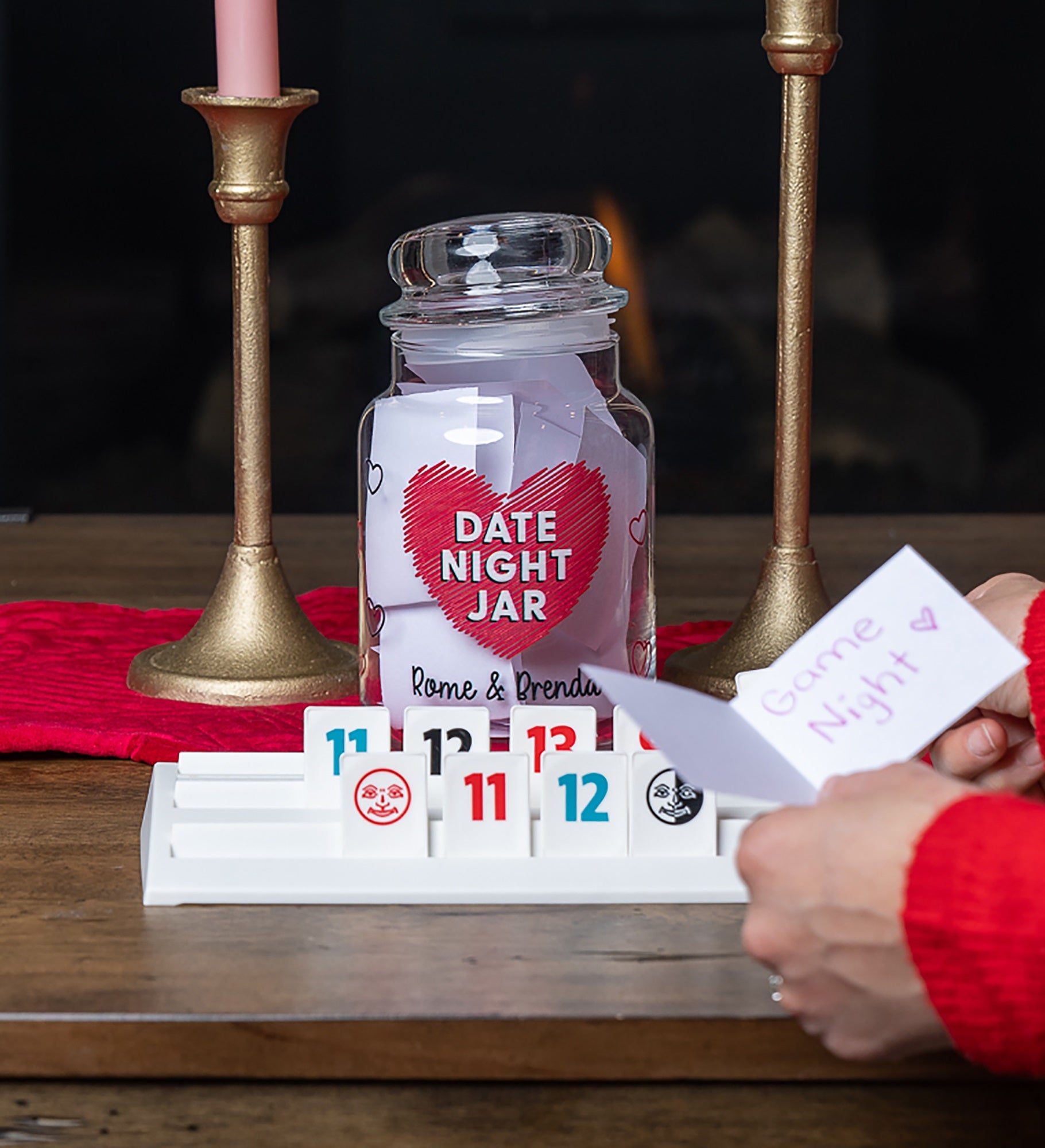 Date Night Personalized Glass Storage Jar