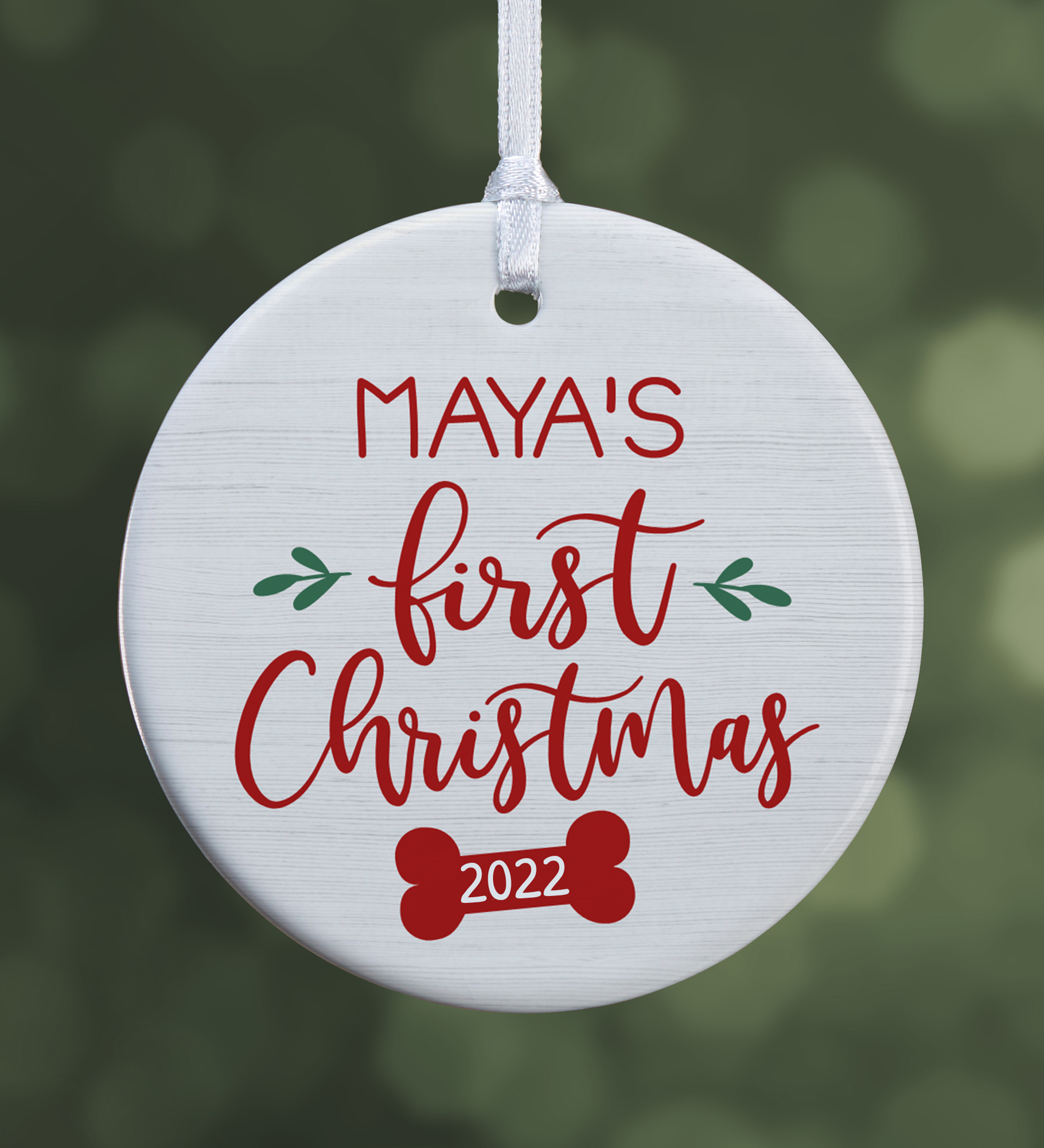 Dog's First Christmas Personalized Ornament