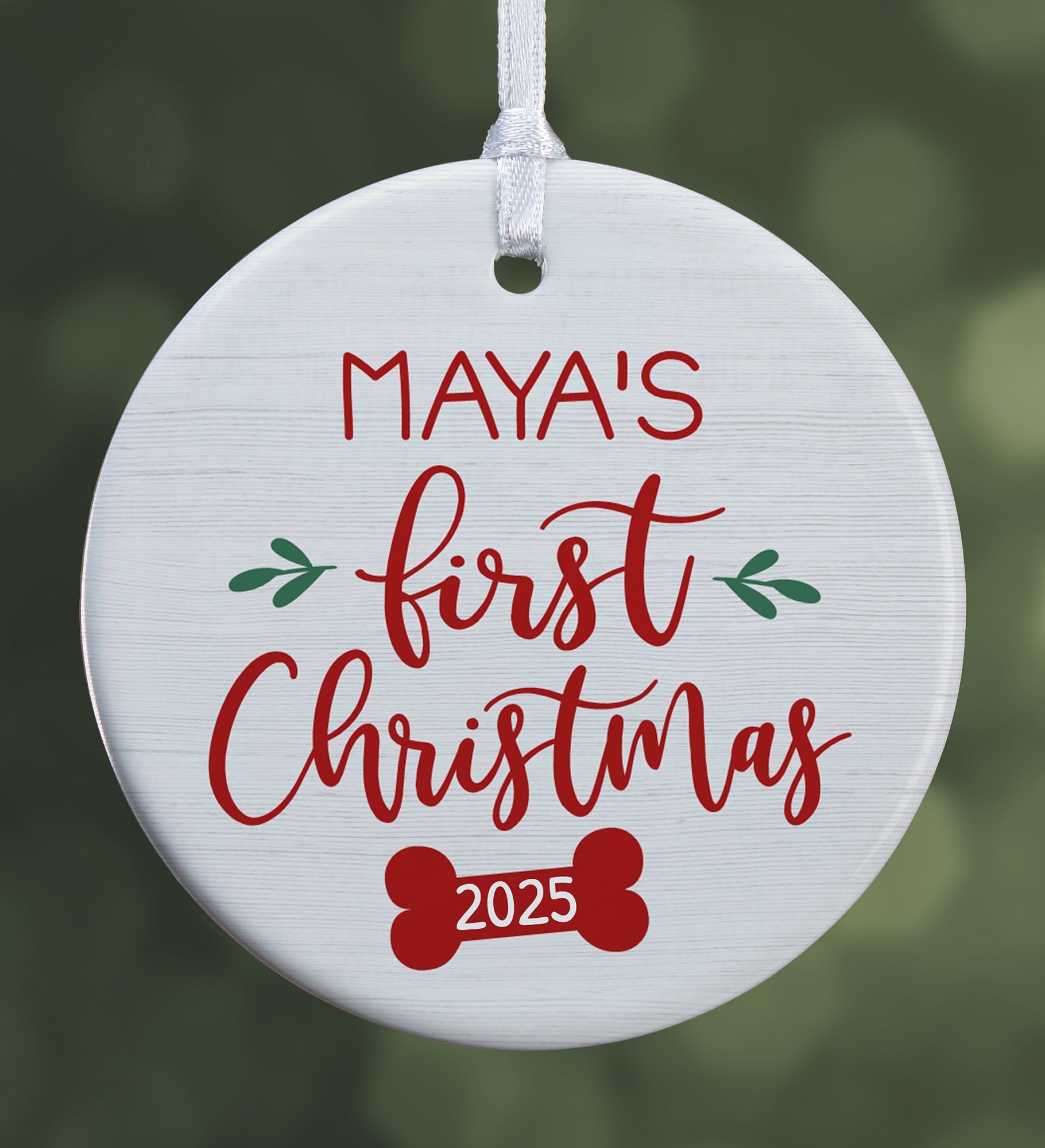 Dog's First Christmas Personalized Ornament