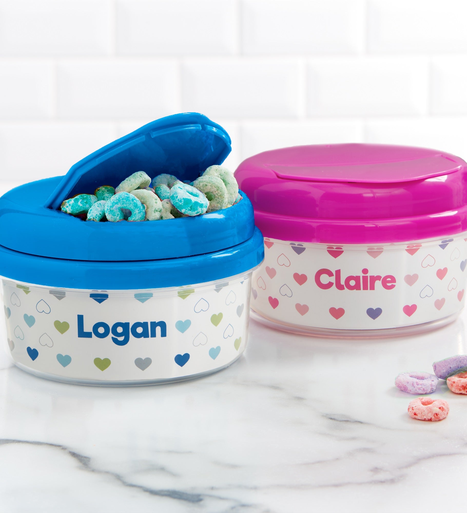 Hearts Personalized Toddler 12 oz. Snack Cup