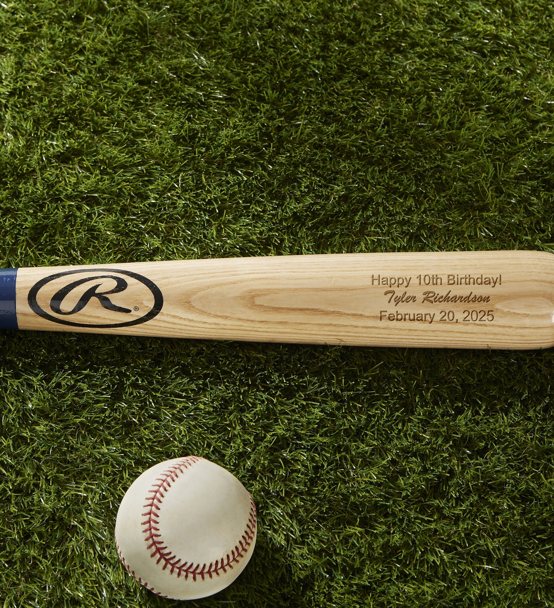Grand Slam Birthday Personalized 28" Rawlings® Baseball Bat