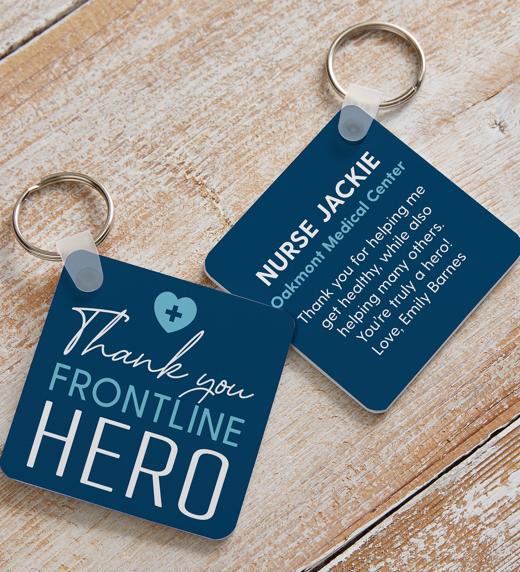 Thank You Frontline Hero Personalized Keychain