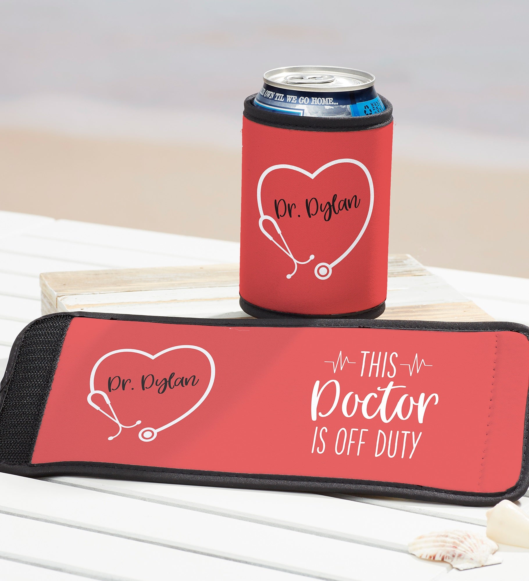 Doctor Off Duty Personalized Can & Bottle Wrap