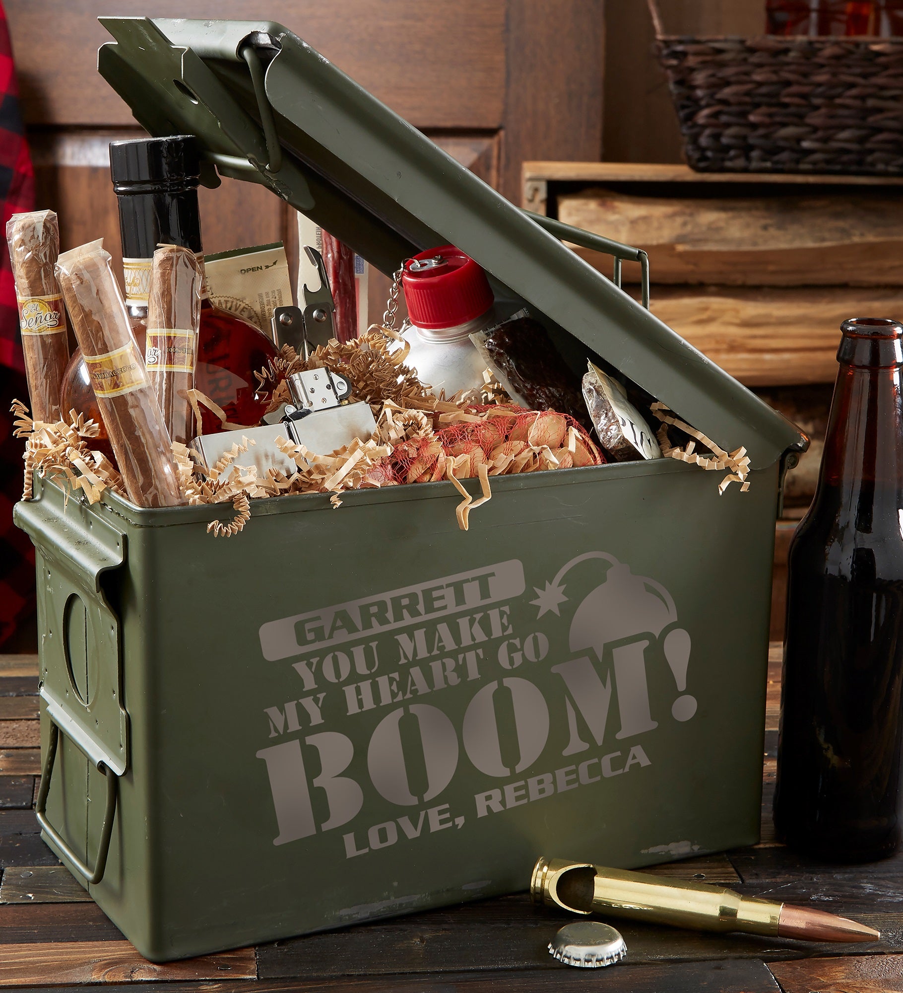 You Make My Heart Go Boom Personalized Romantic Ammo Box