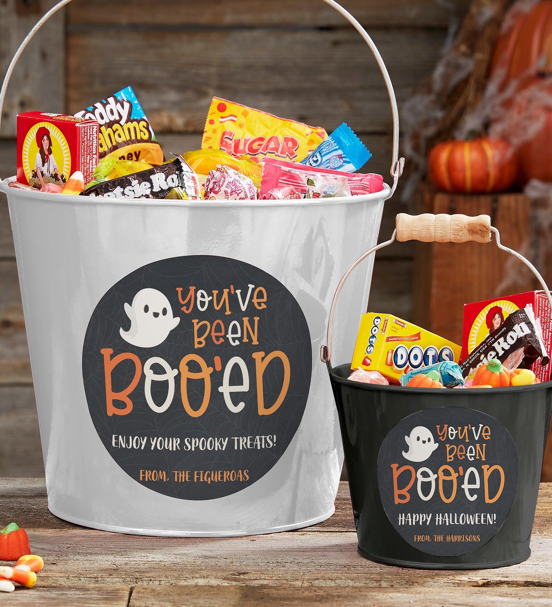 You've Been Boo'ed Personalized Halloween Treat Bucket