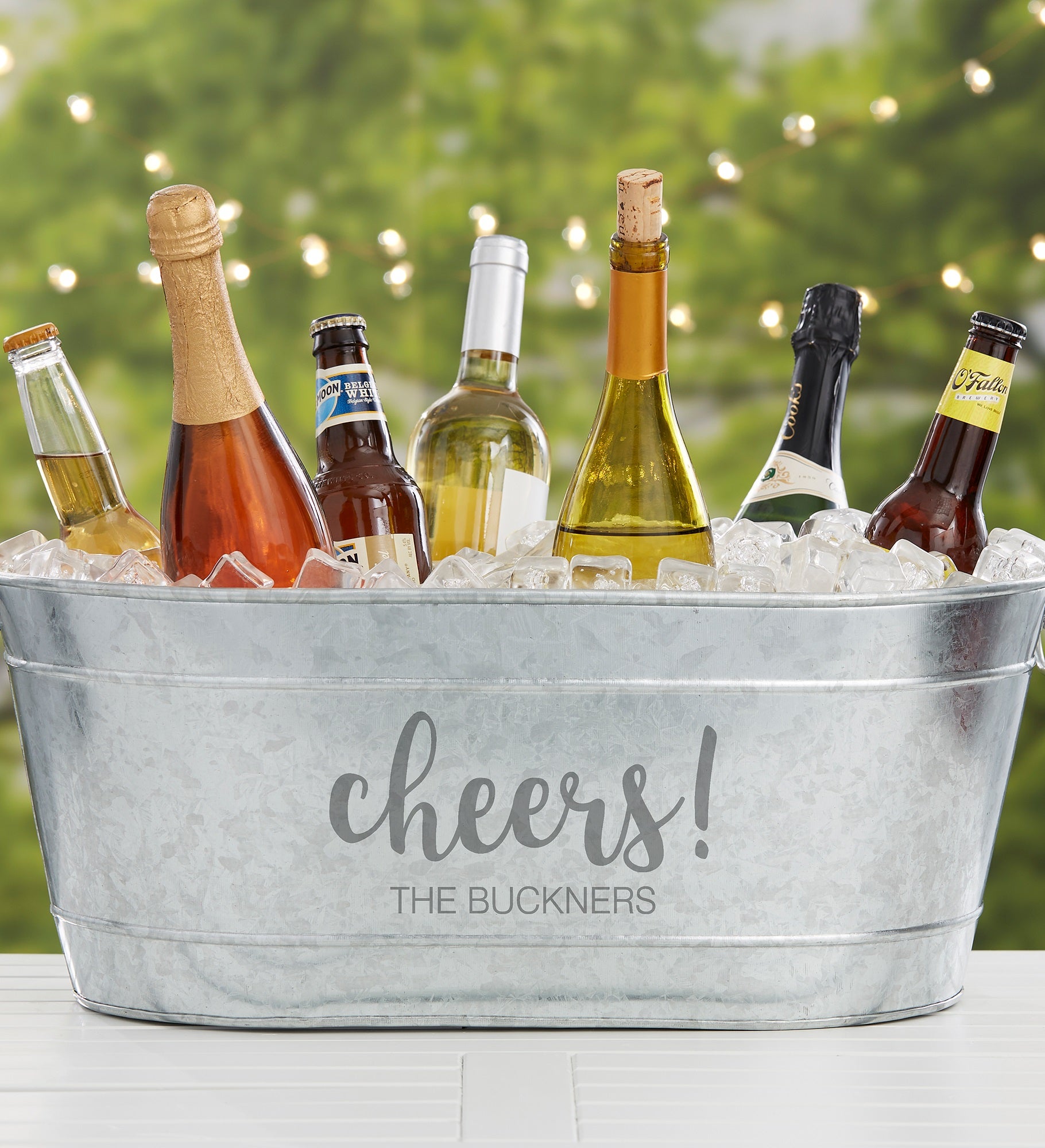 Cheers! Personalized Galvanized Beverage Tub