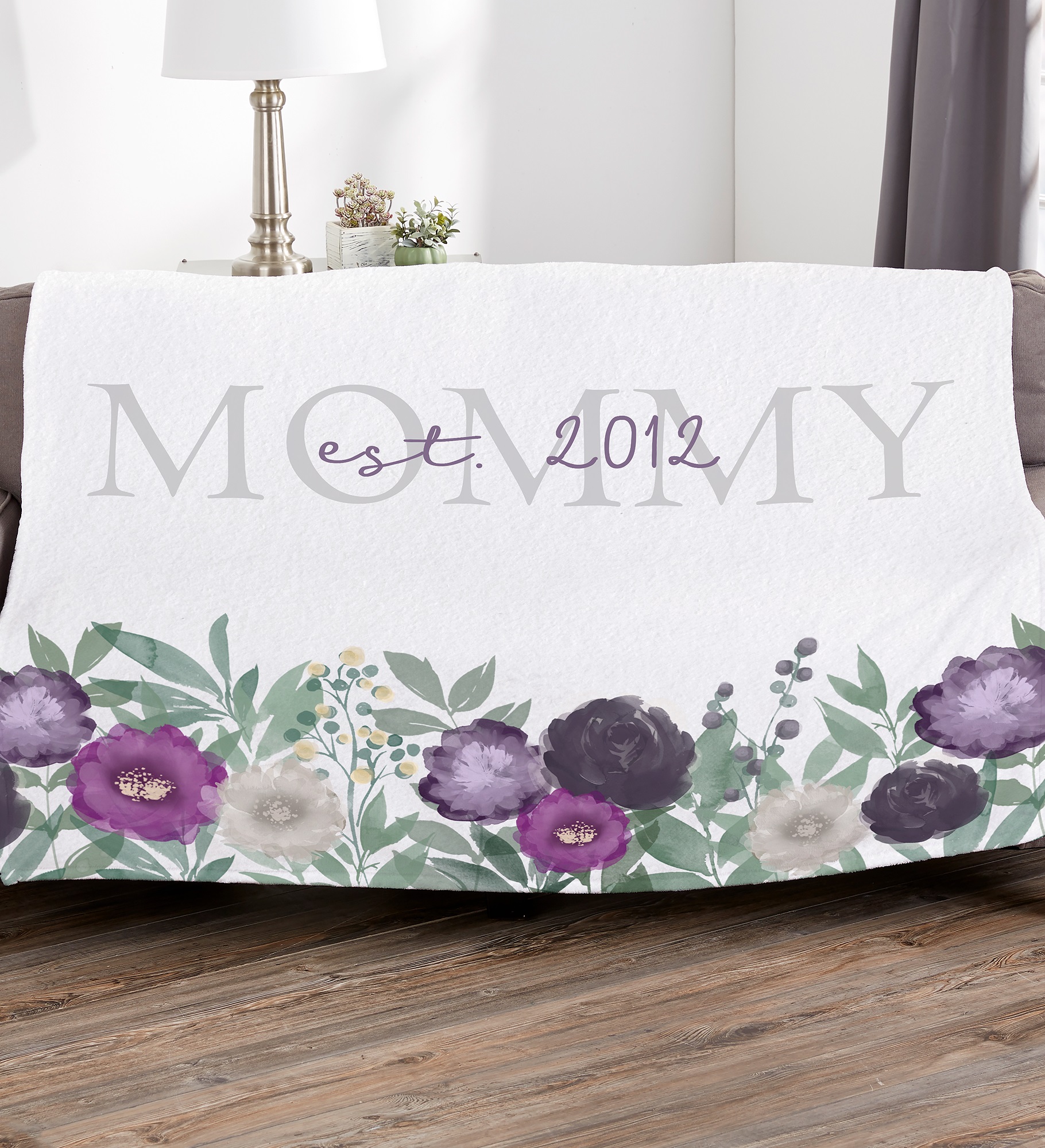 Floral Love For Mom Personalized Blanket