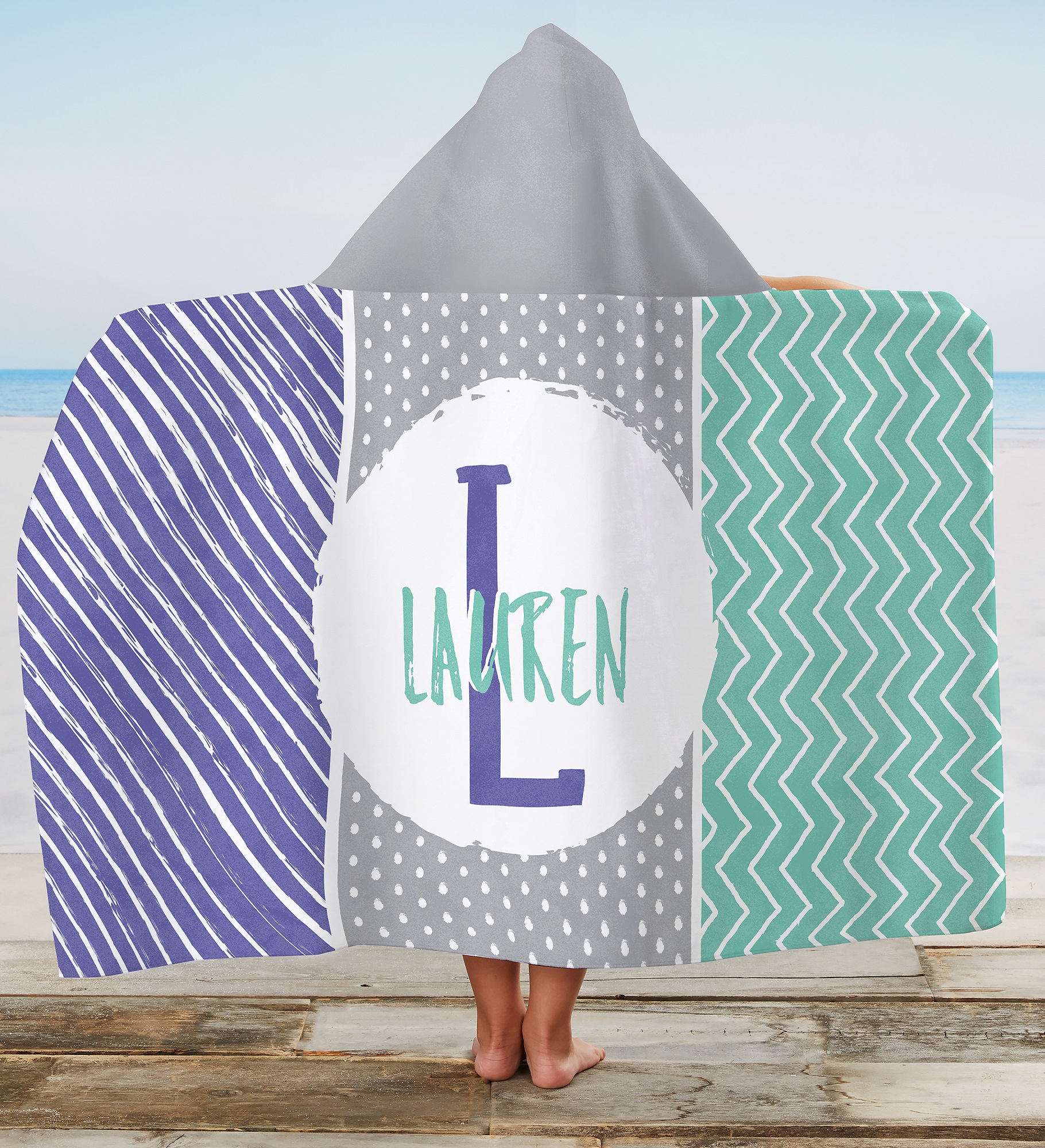 Yours Truly Personalized Kids Hooded Beach & Pool Towel