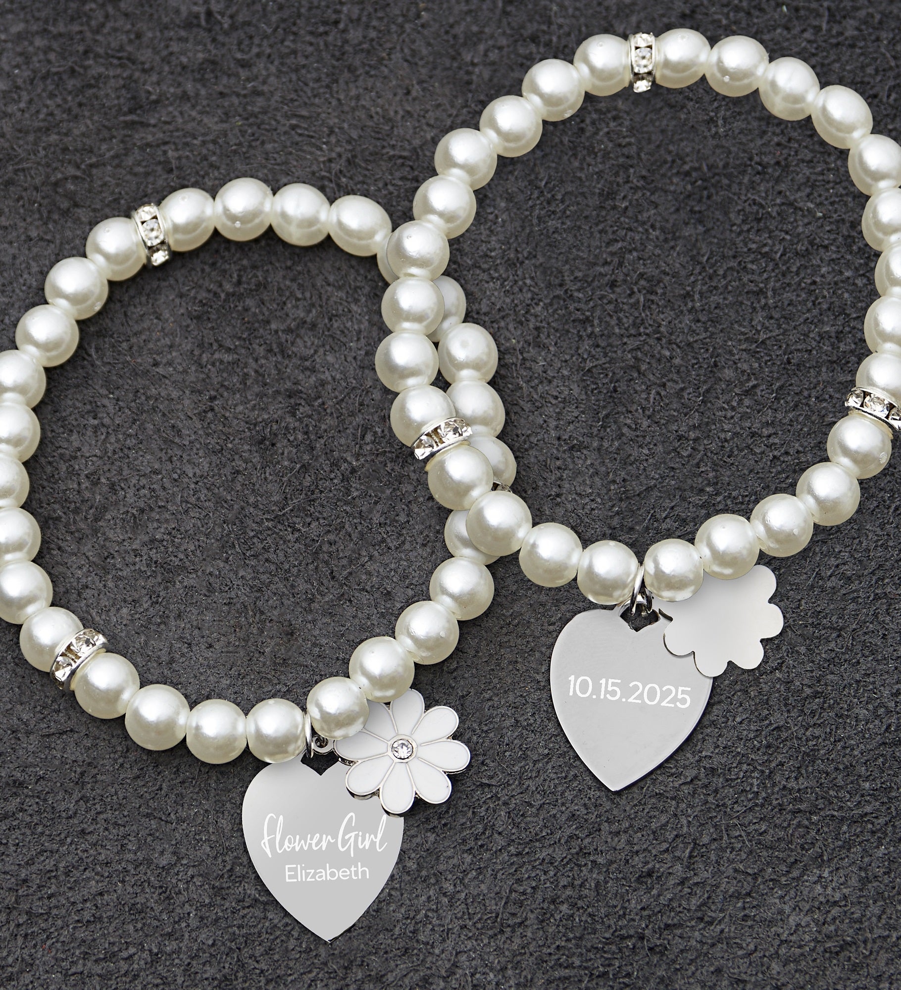 Flower Girl Personalized Bracelet