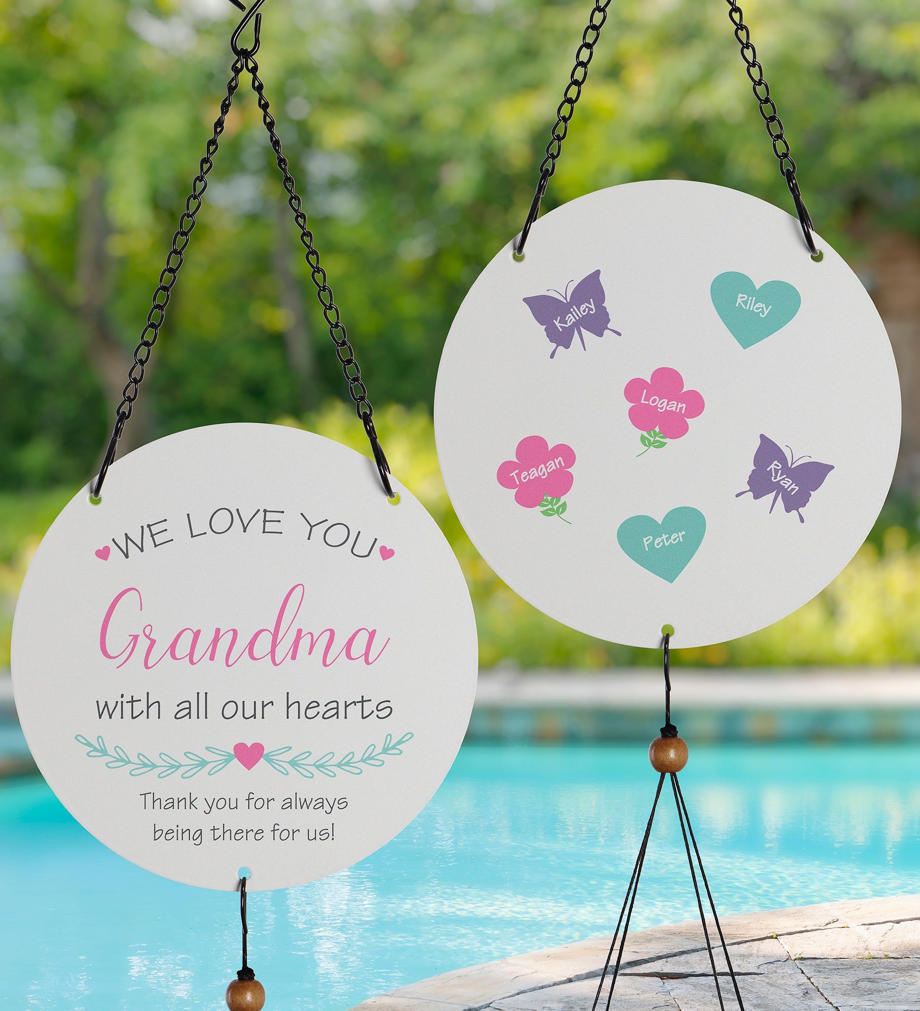All Our Hearts Personalized Wind Chimes