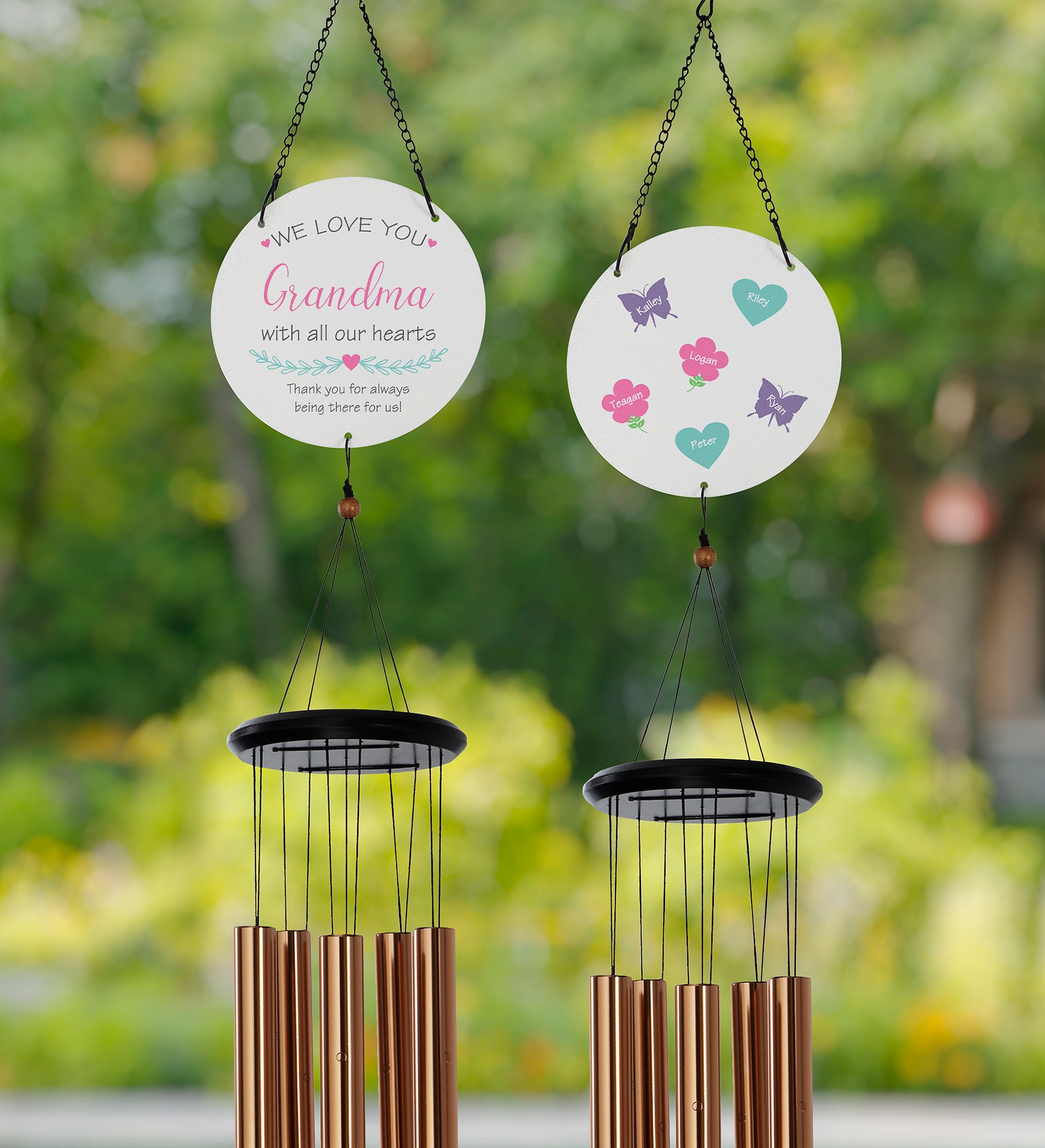 All Our Hearts Personalized Wind Chimes