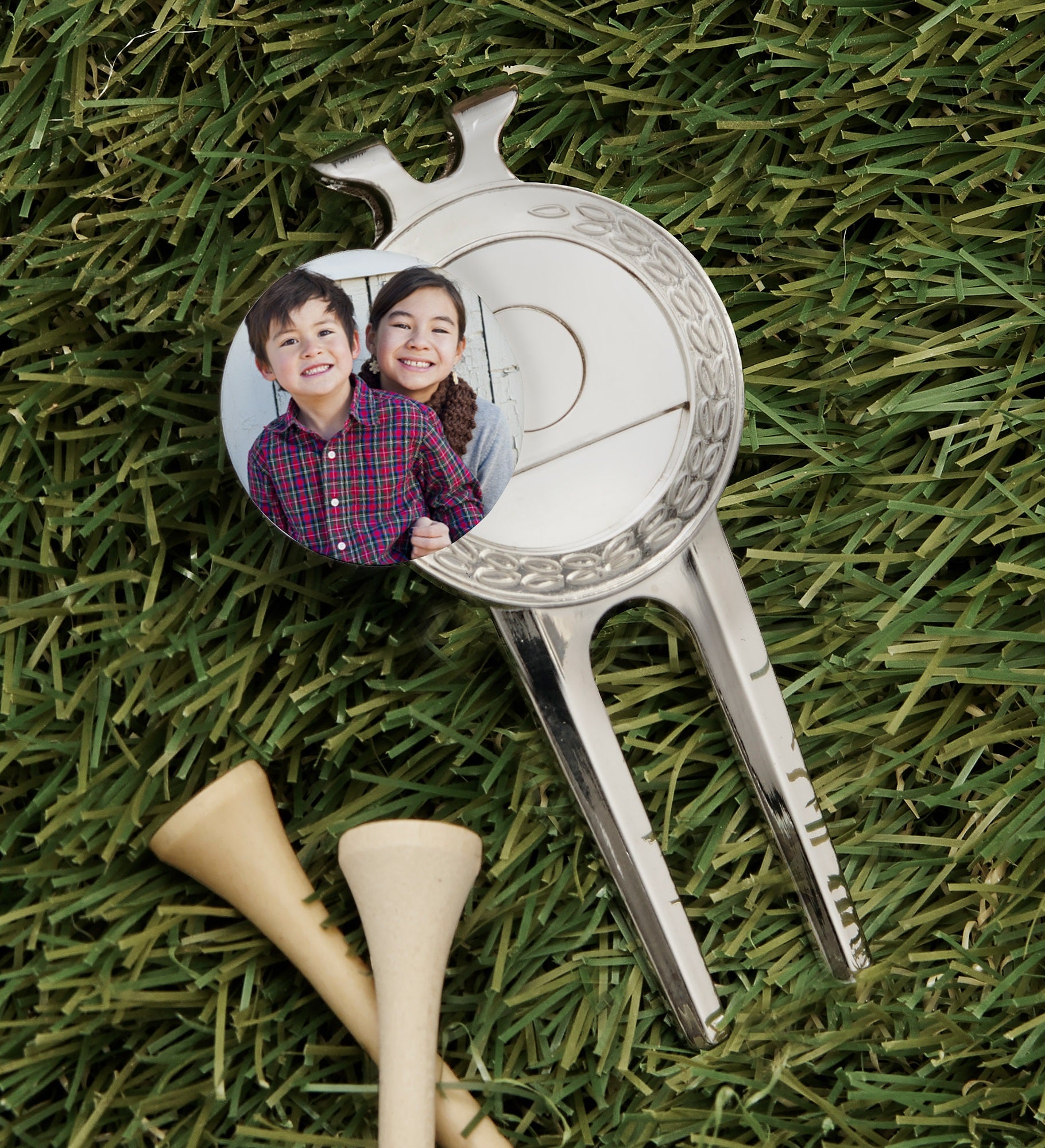 Personalized Photo Divot Tool, Ball Marker & Clip