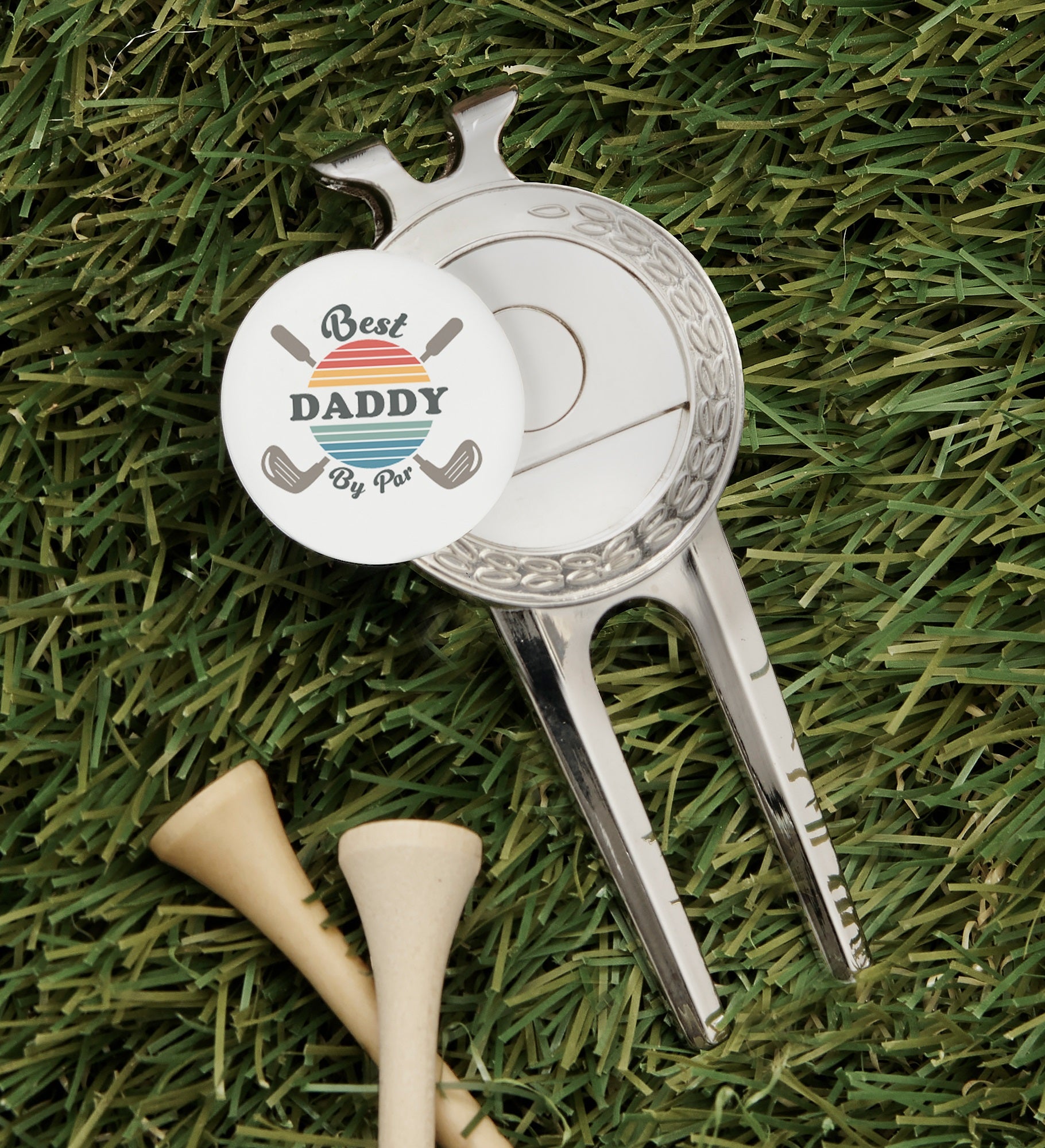 Best Dad By Par Personalized Divot Tool, Ball Marker & Clip