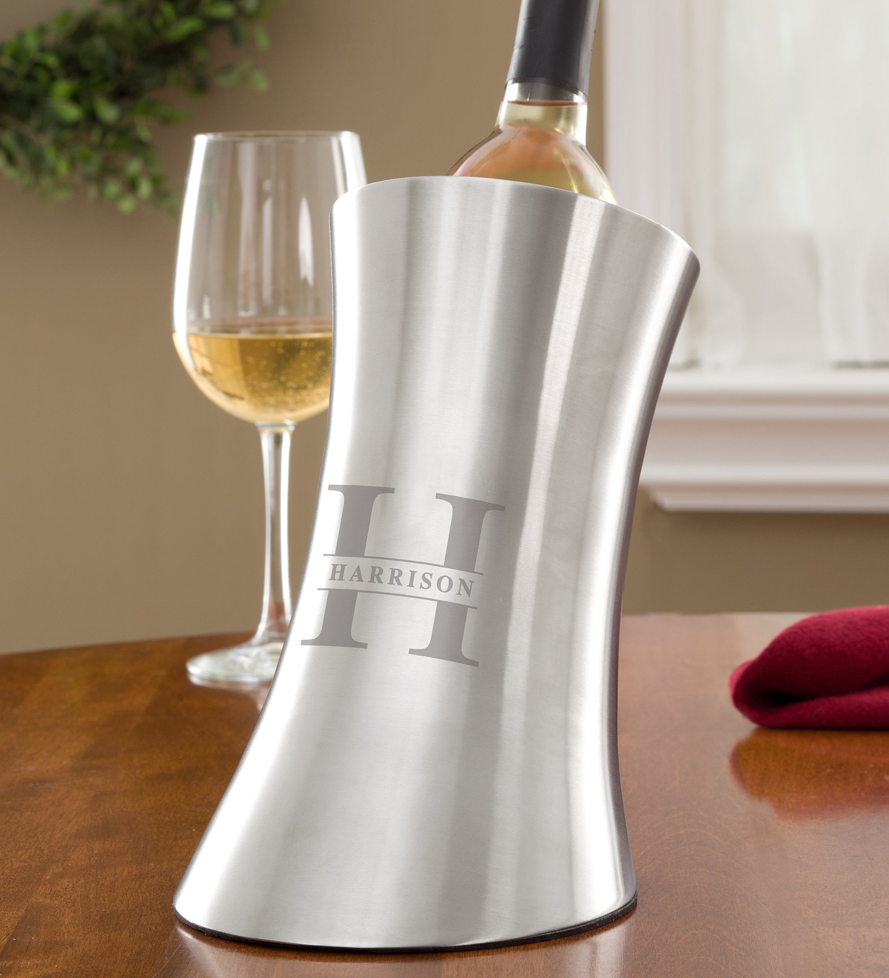 Lavish Last Name Engraved Stainless Steel Wine Chiller