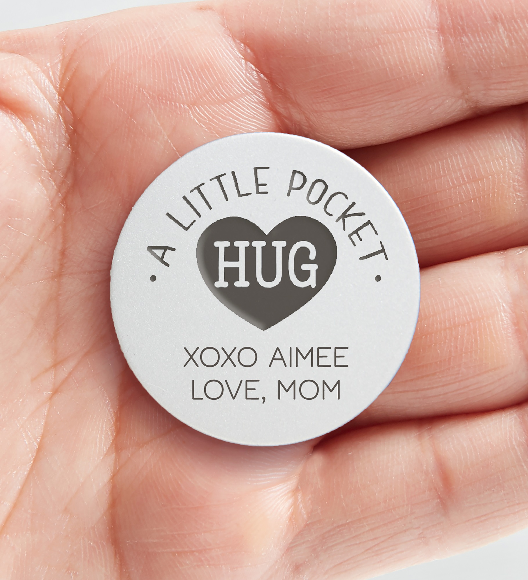 Pocket Hug Personalized Metal Pocket Token