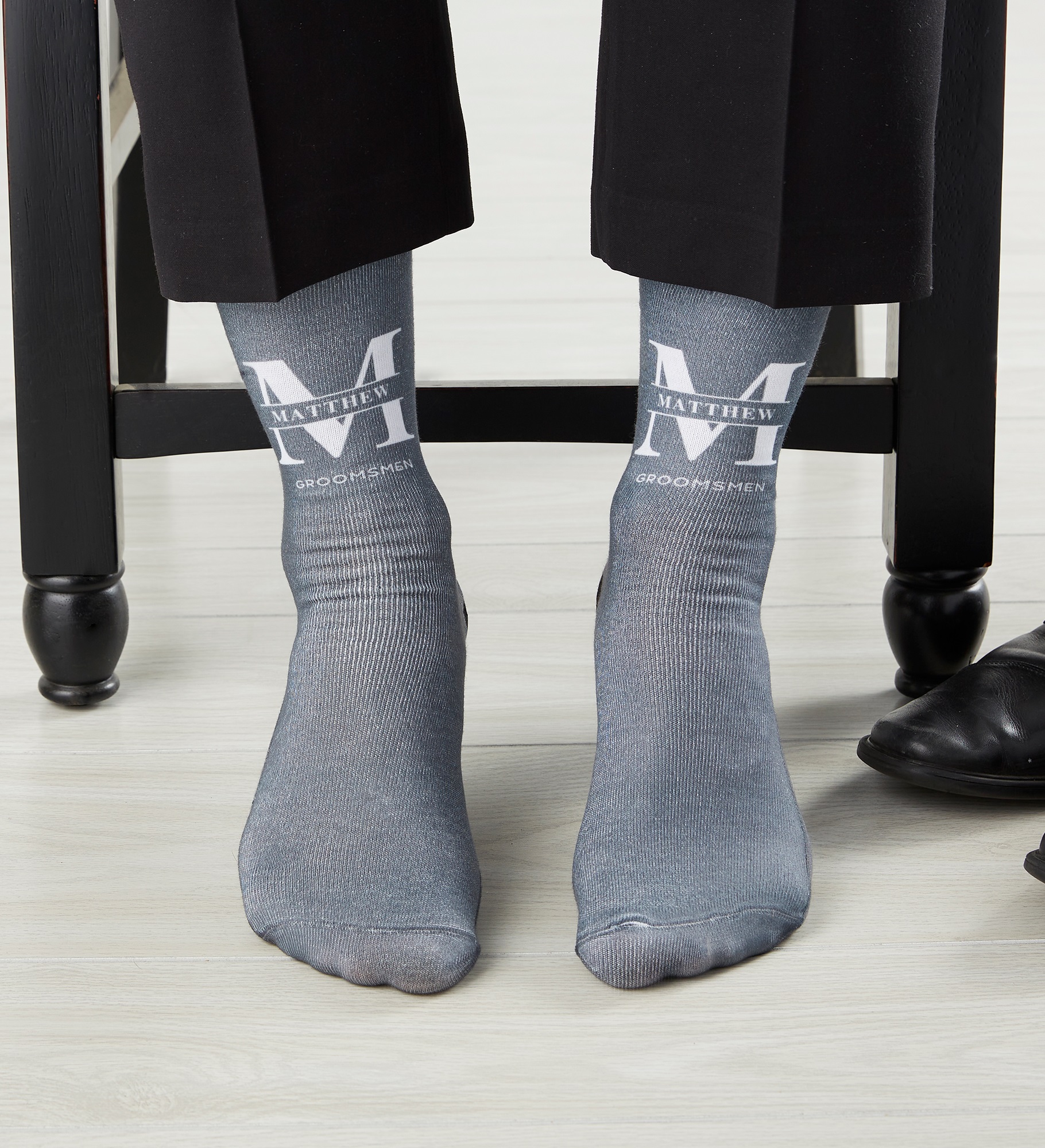 Lavish Groomsmen Wedding Personalized Adult Socks
