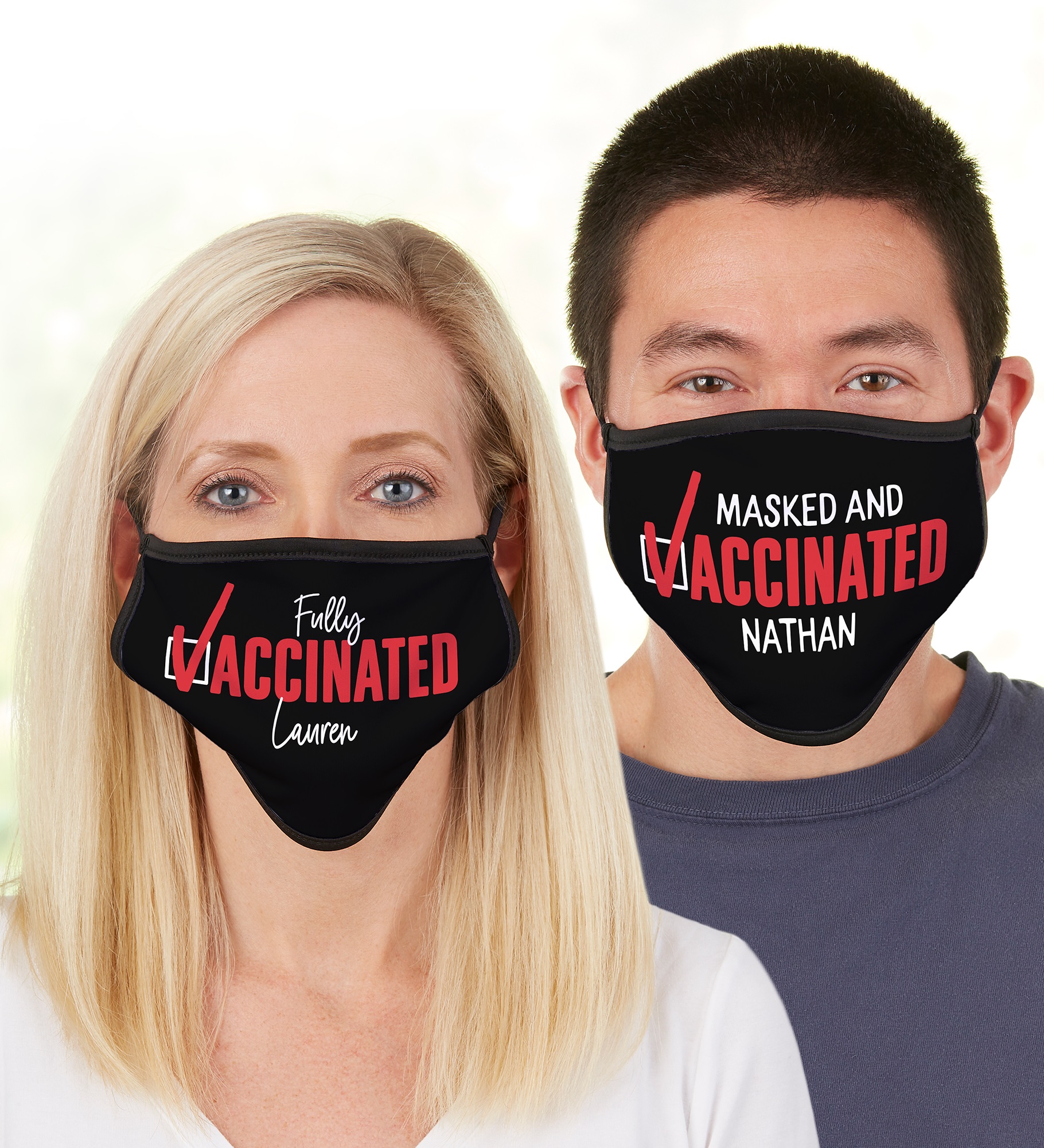 Vaccinated Personalized Adult Face Mask