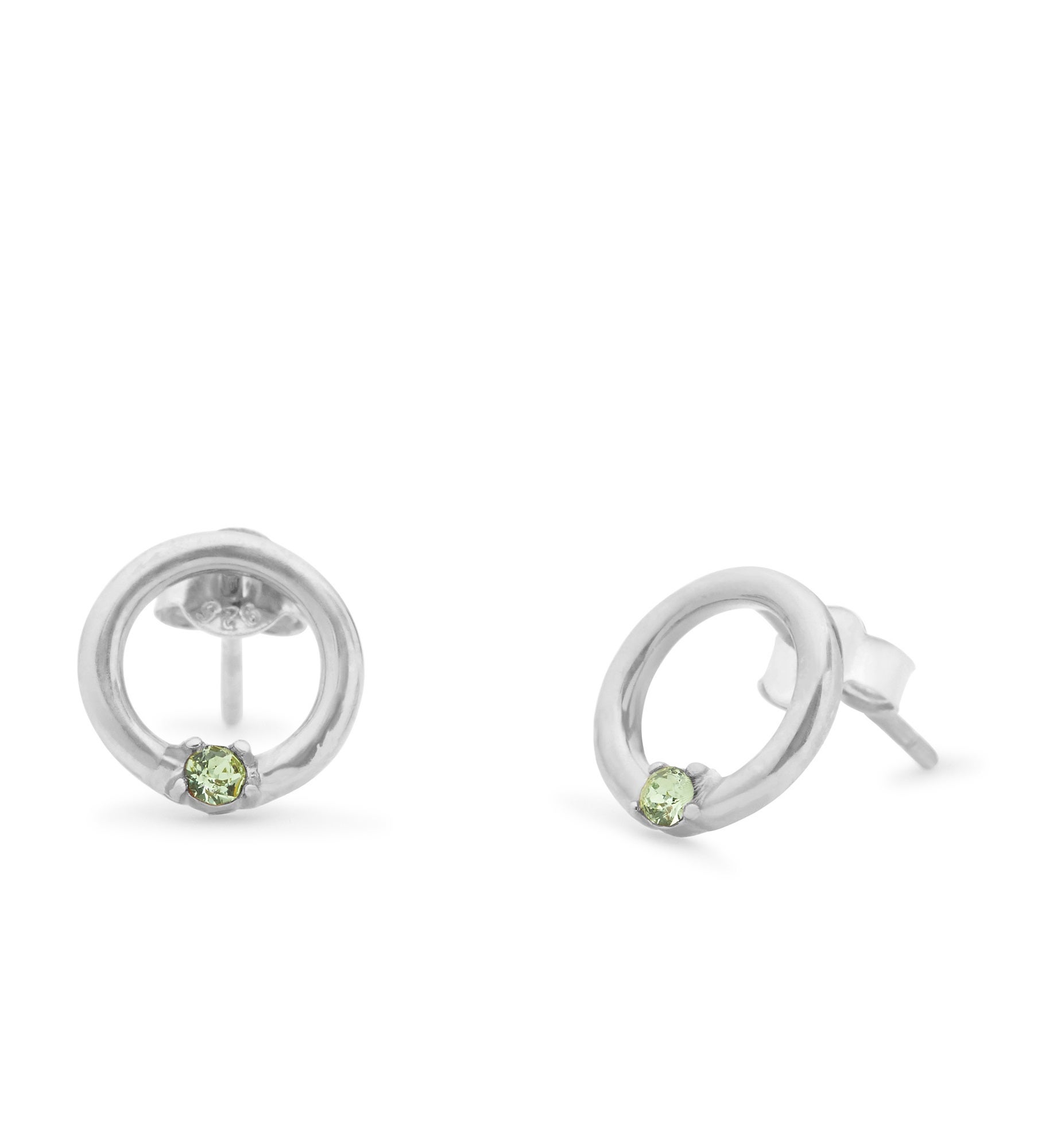 Eternity Circle Custom Birthstone Earrings