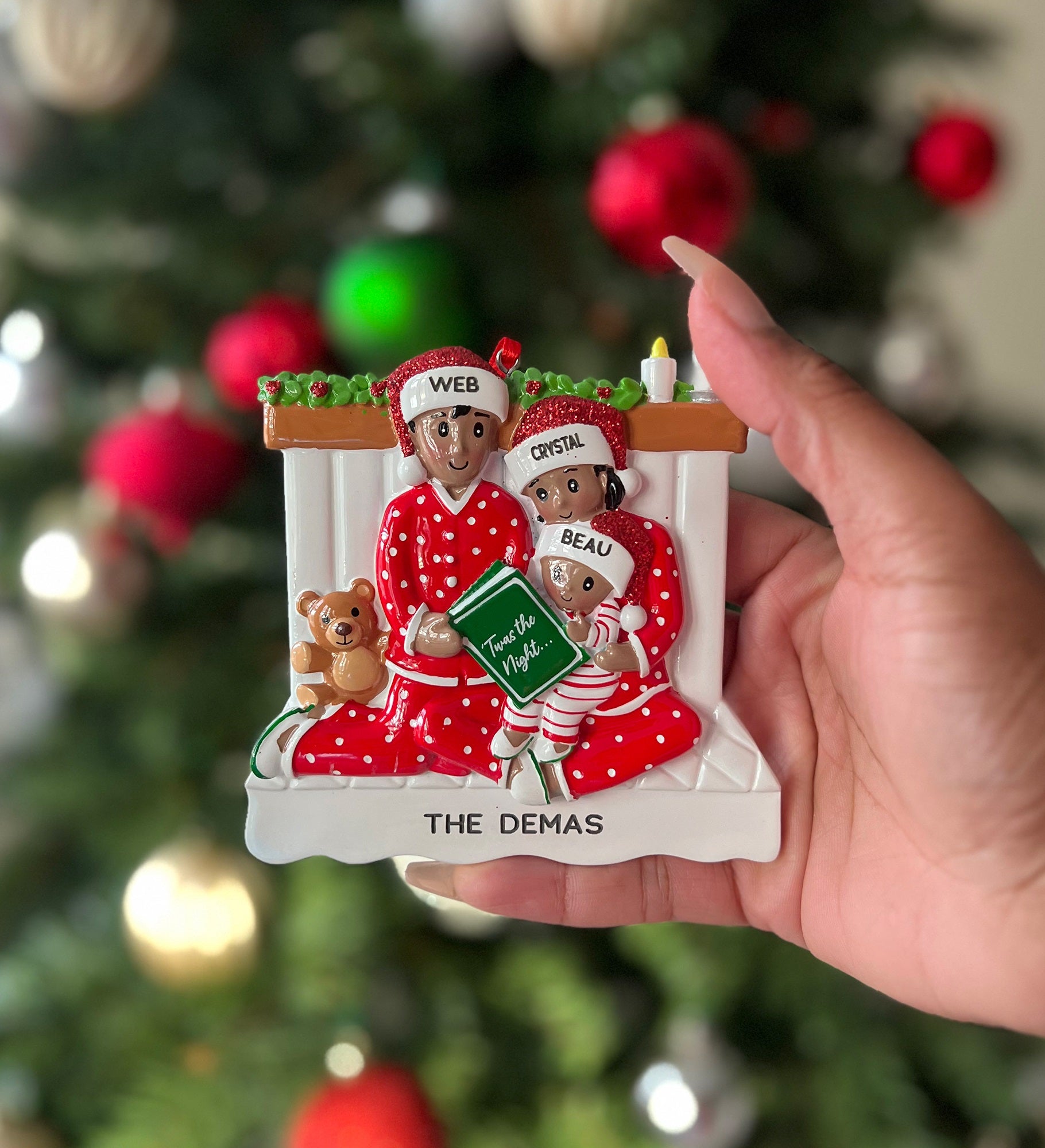 Story Time Personalized Family Ornament