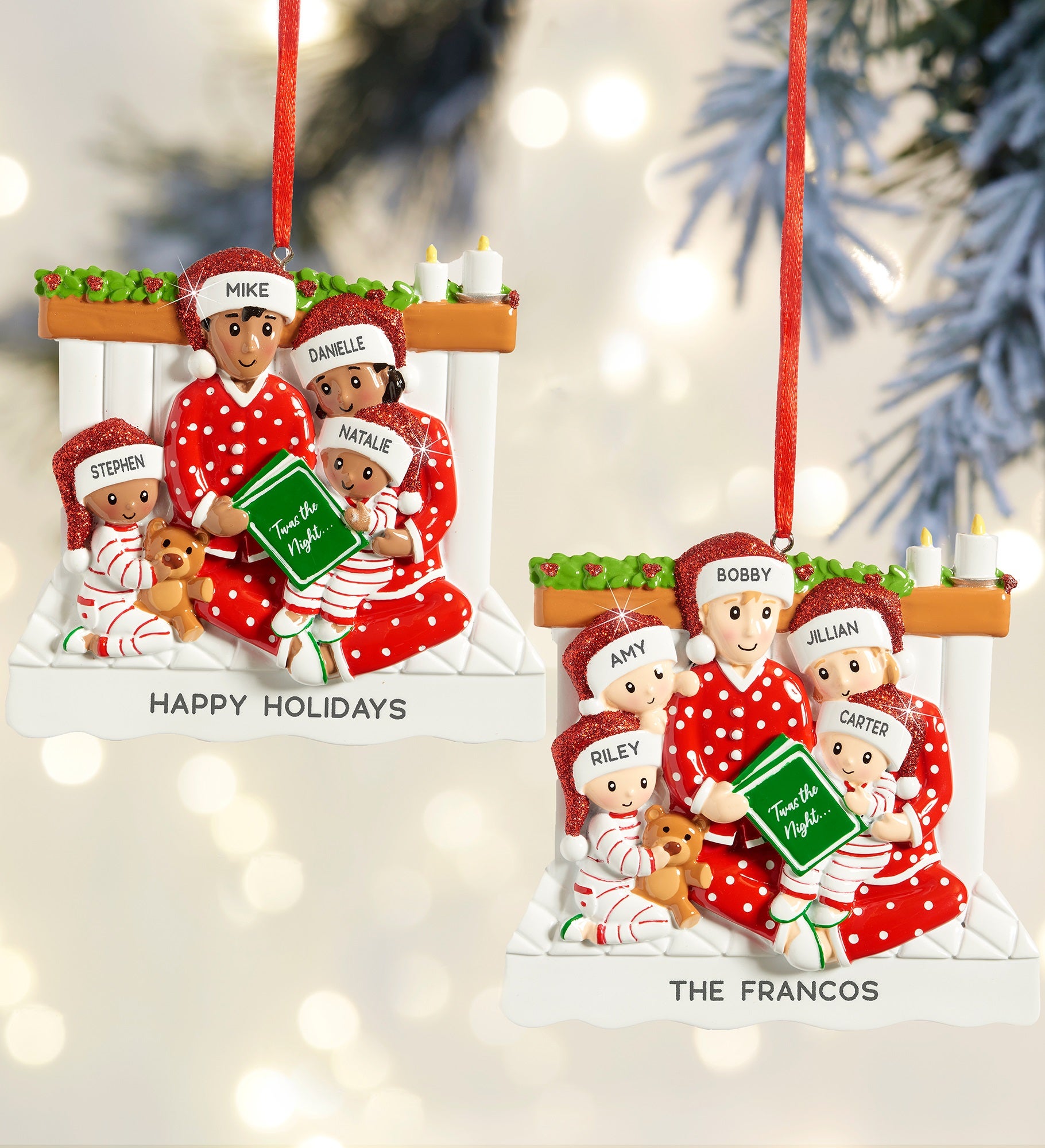 Story Time Personalized Family Ornament