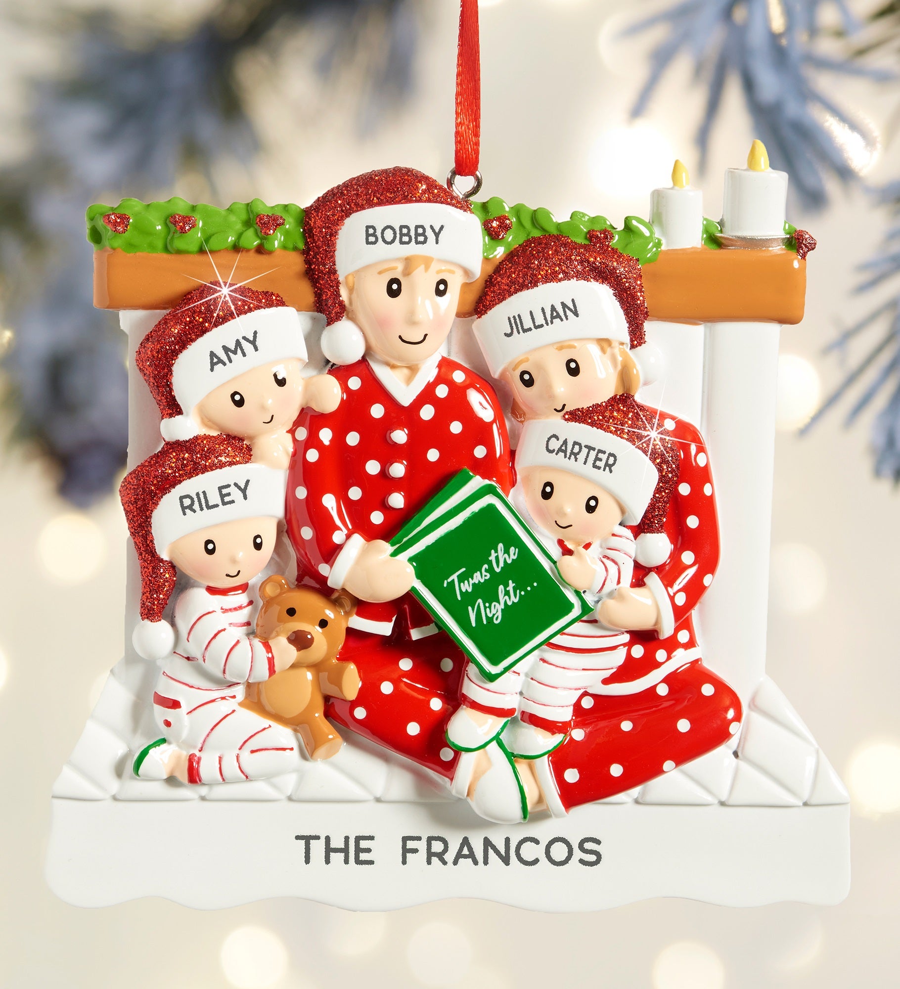 Story Time Personalized Family Ornament