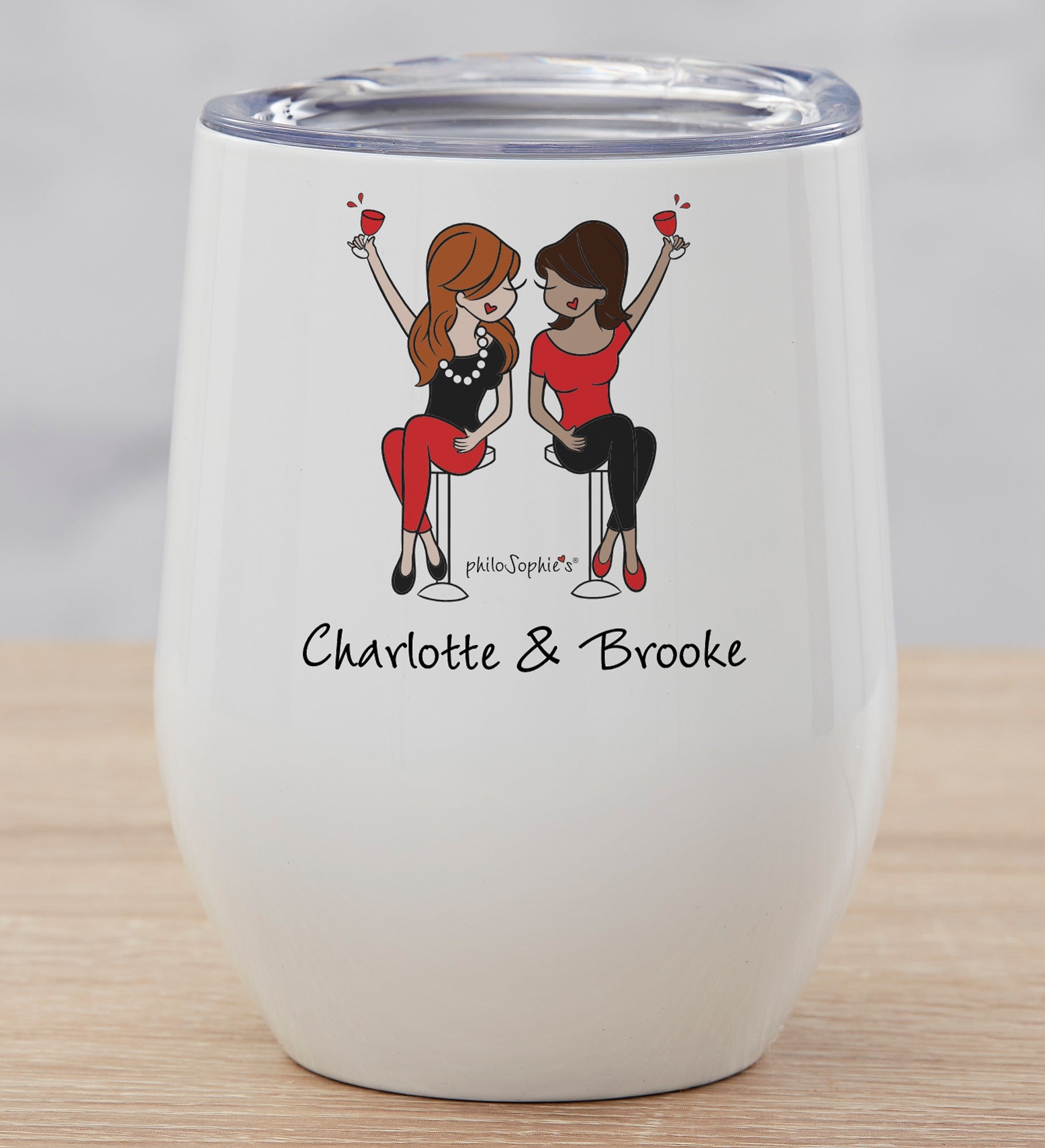 Best Friend philo Sophie's® Personalized Stainless Insulated Wine Cup