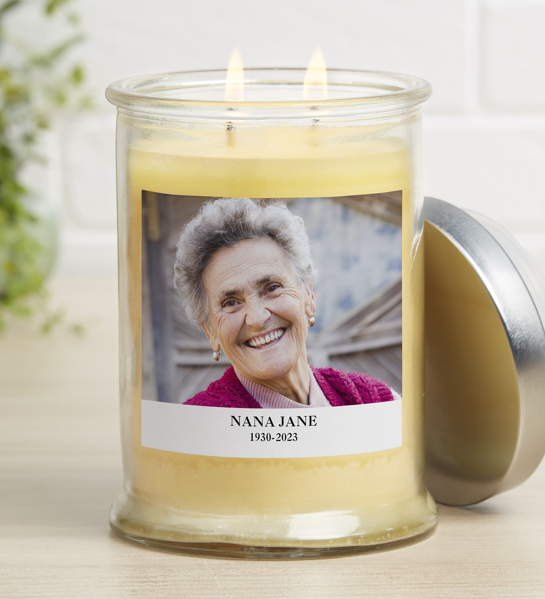 Picture Perfect Memorial Personalized Candle Jar