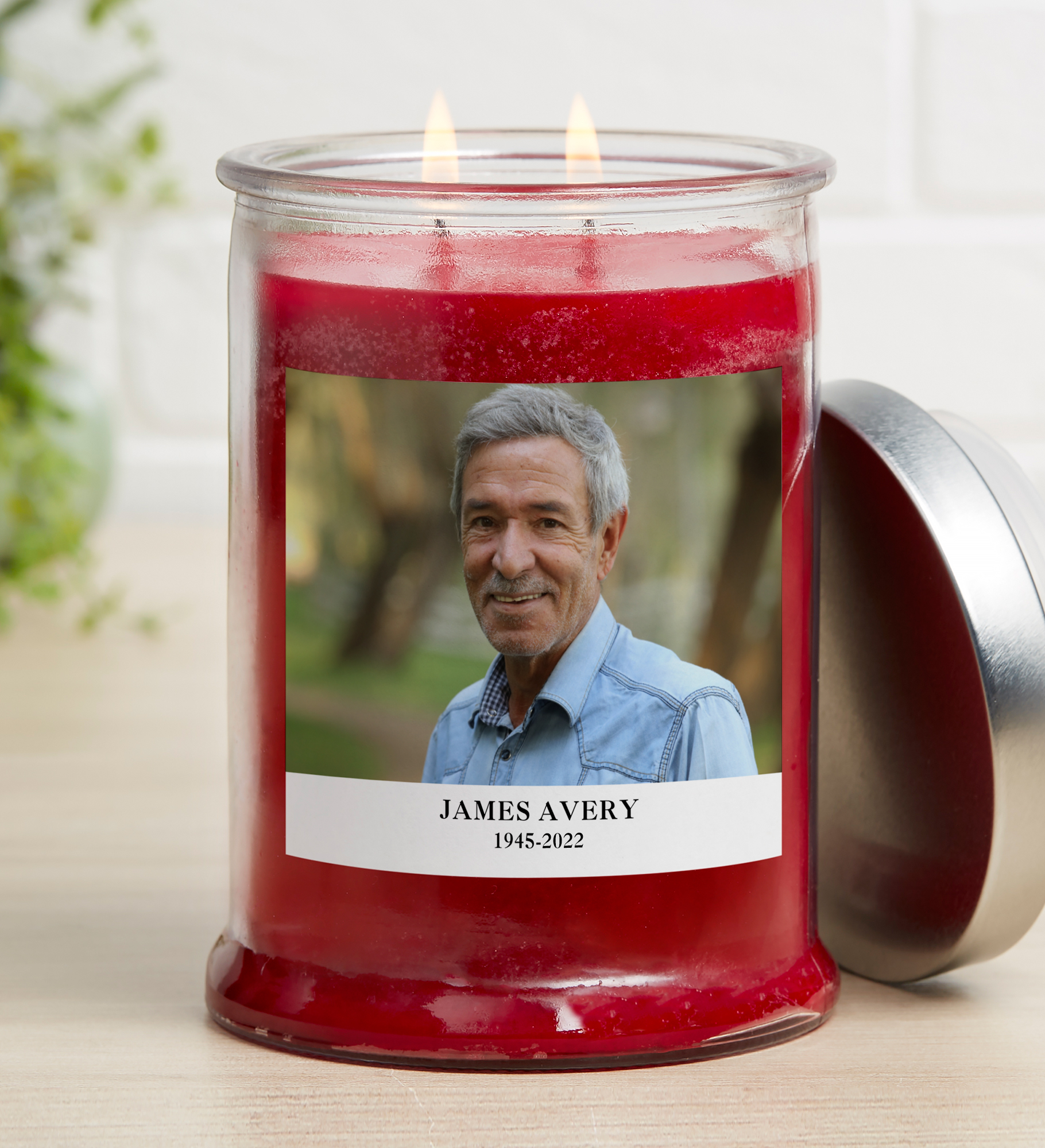 Picture Perfect Memorial Personalized Candle Jar