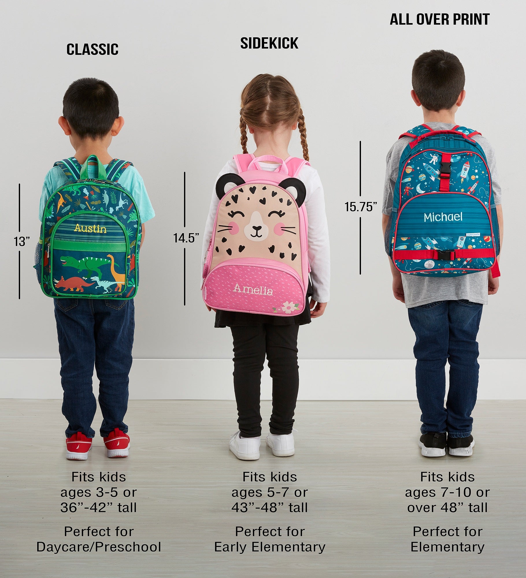 Dino Embroidered Classic Backpack by Stephen Joseph