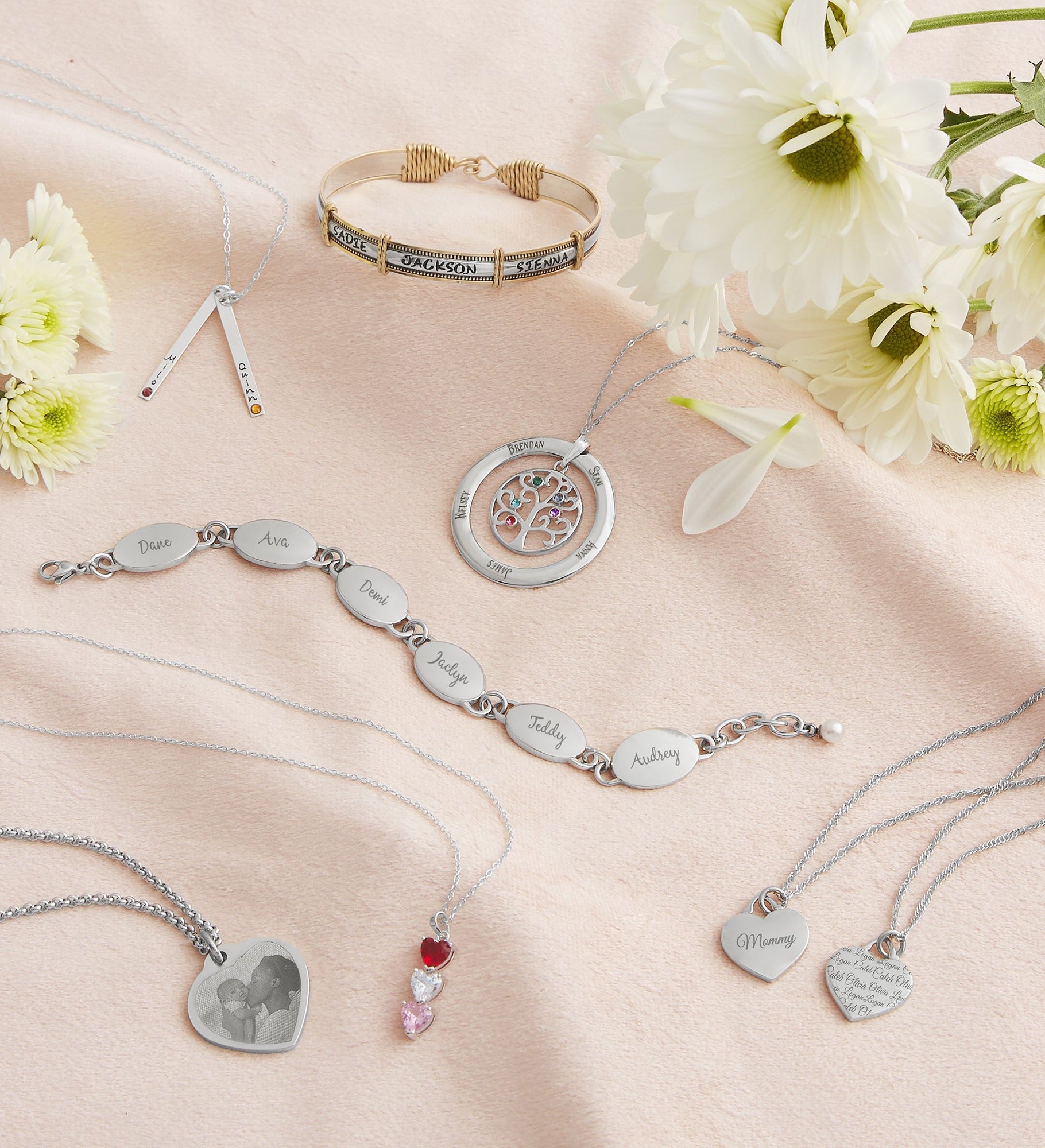 Family Tree Personalized Birthstone Necklace