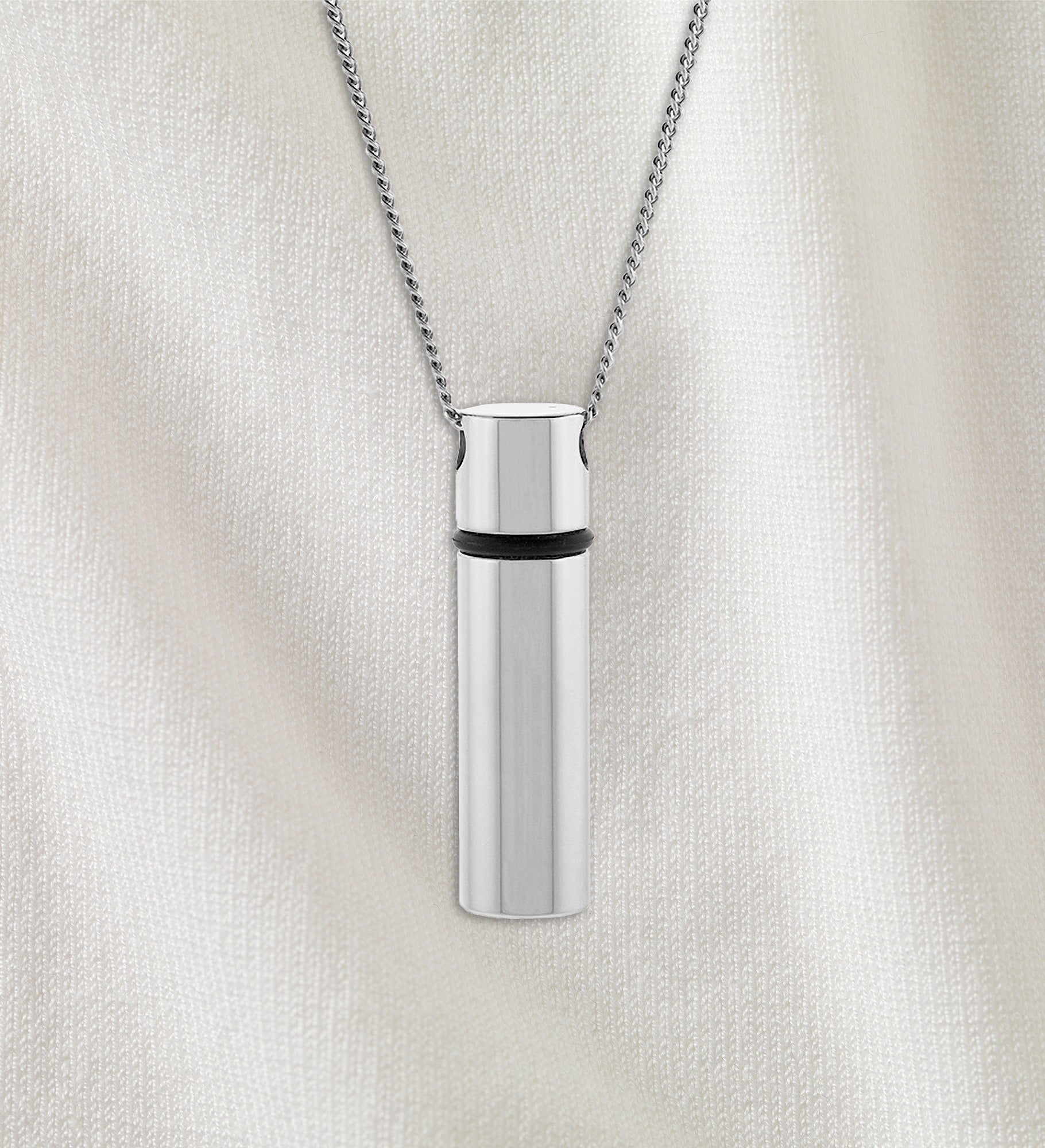 Secret Message Capsule Engraved Pendant Necklace