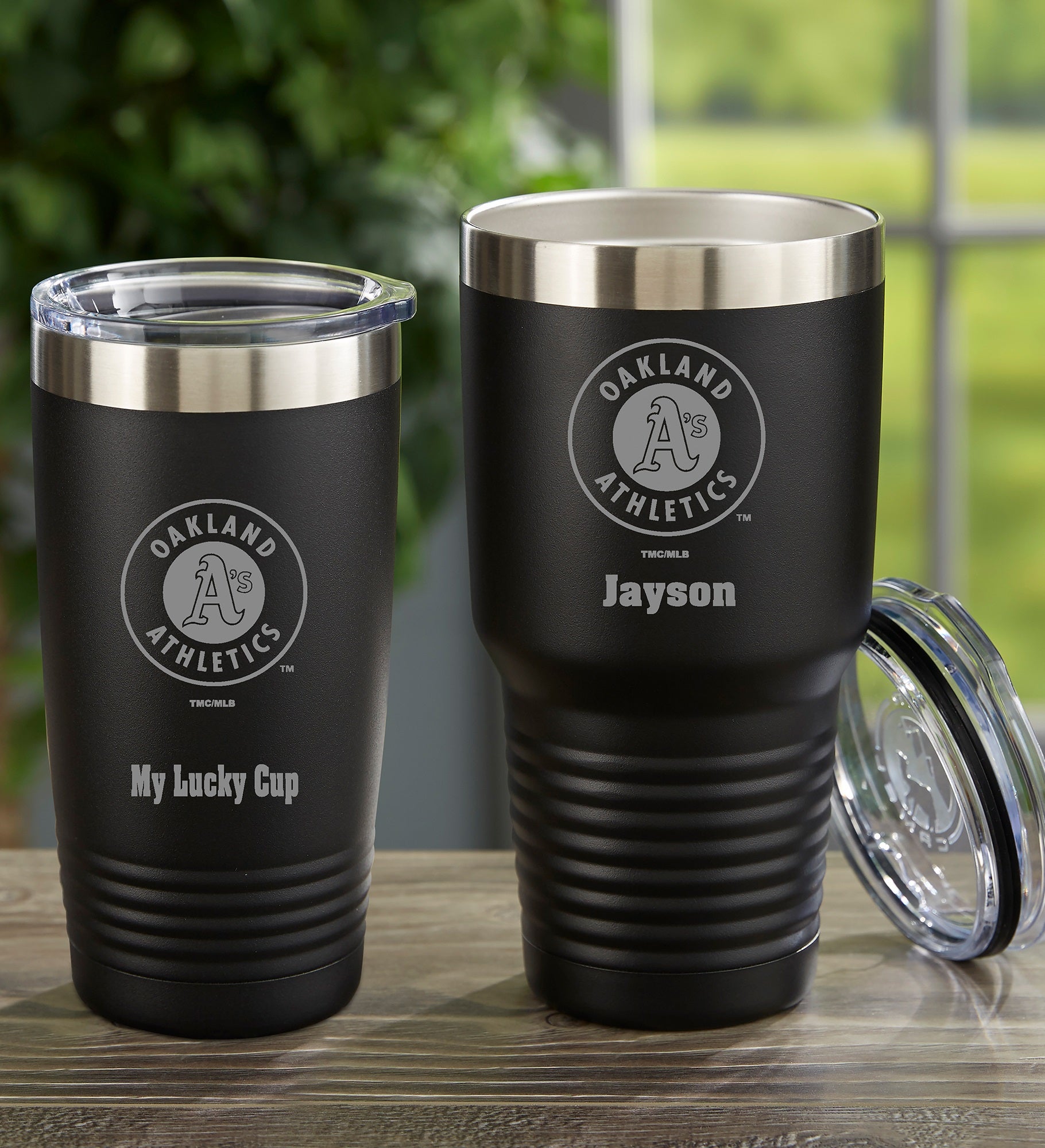 MLB Oakland Athletics Personalized Stainless Steel Tumbler