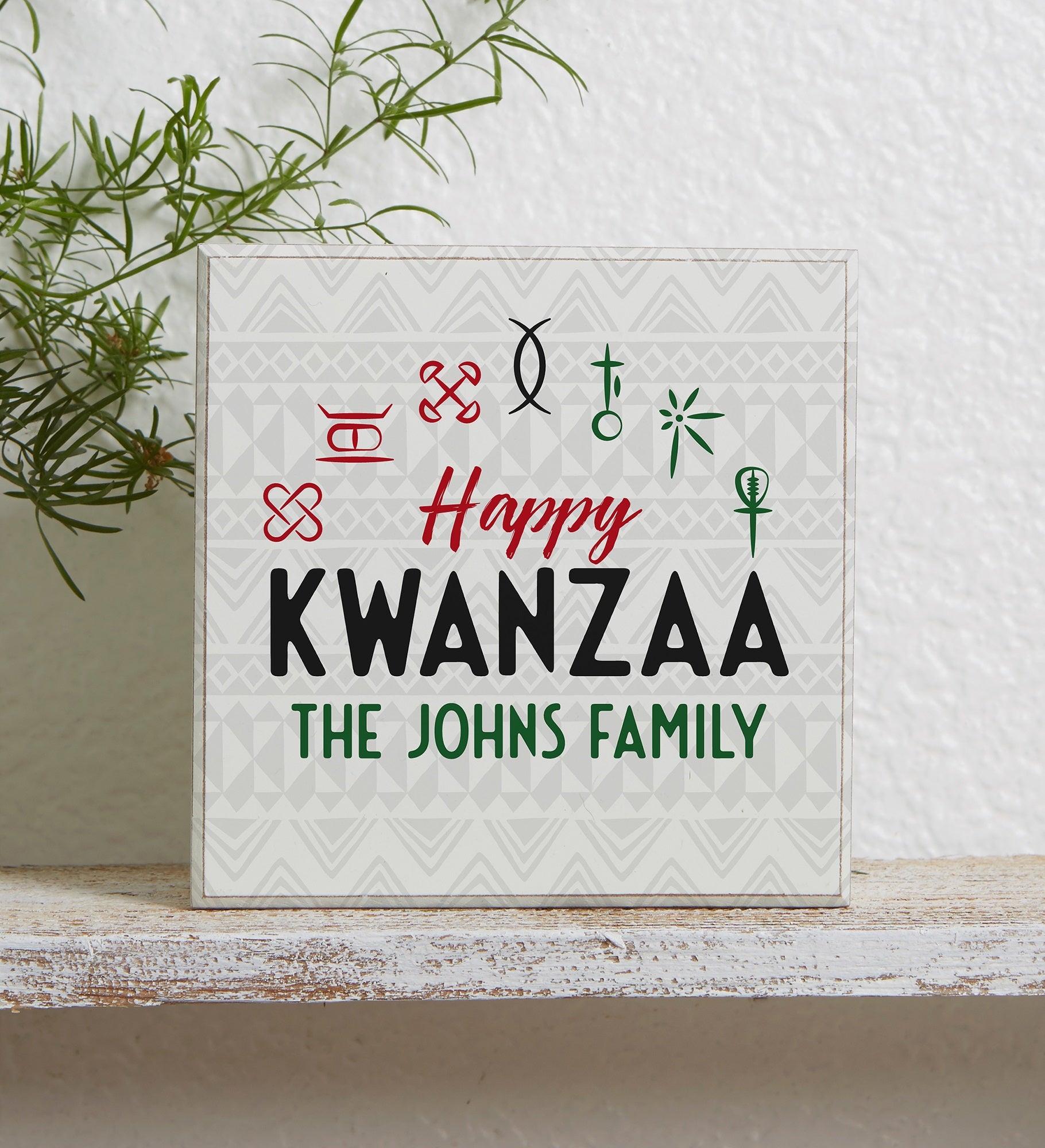 Kwanzaa Personalized Shelf Block
