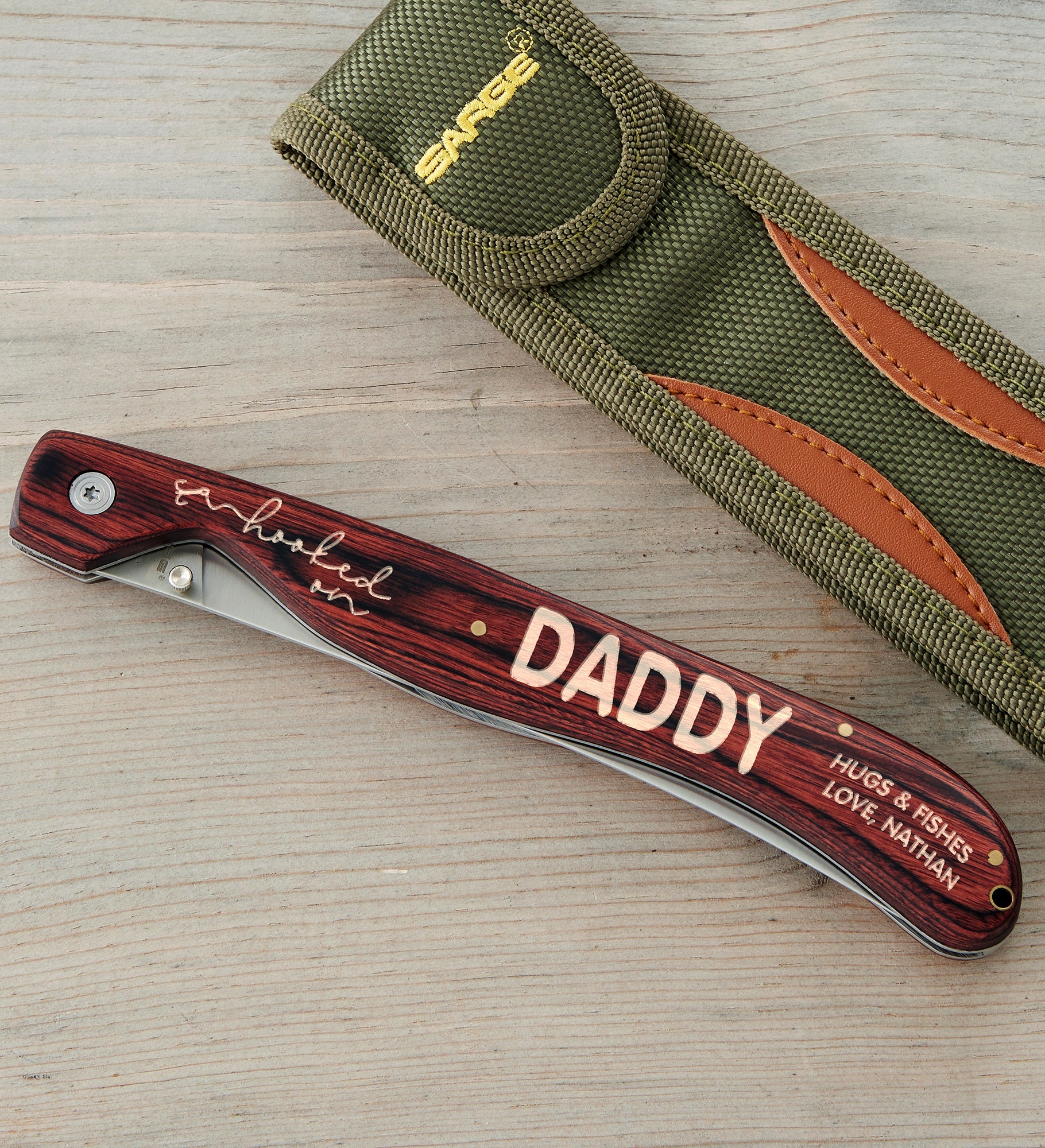 Hooked On Dad Personalized Fish Fillet Knife