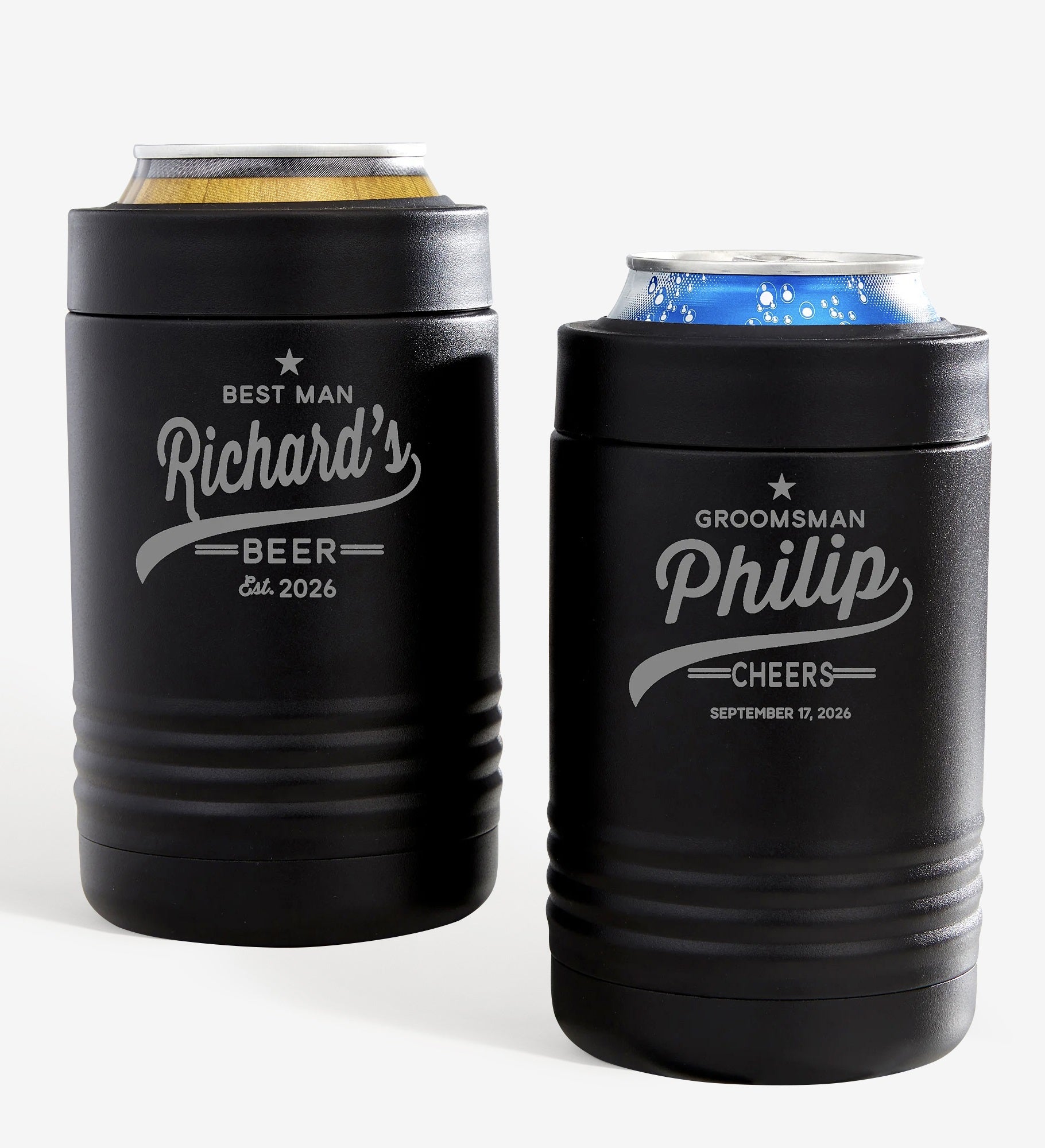 Groomsman Brewing Co. Personalized Stainless Insulated Can Holder