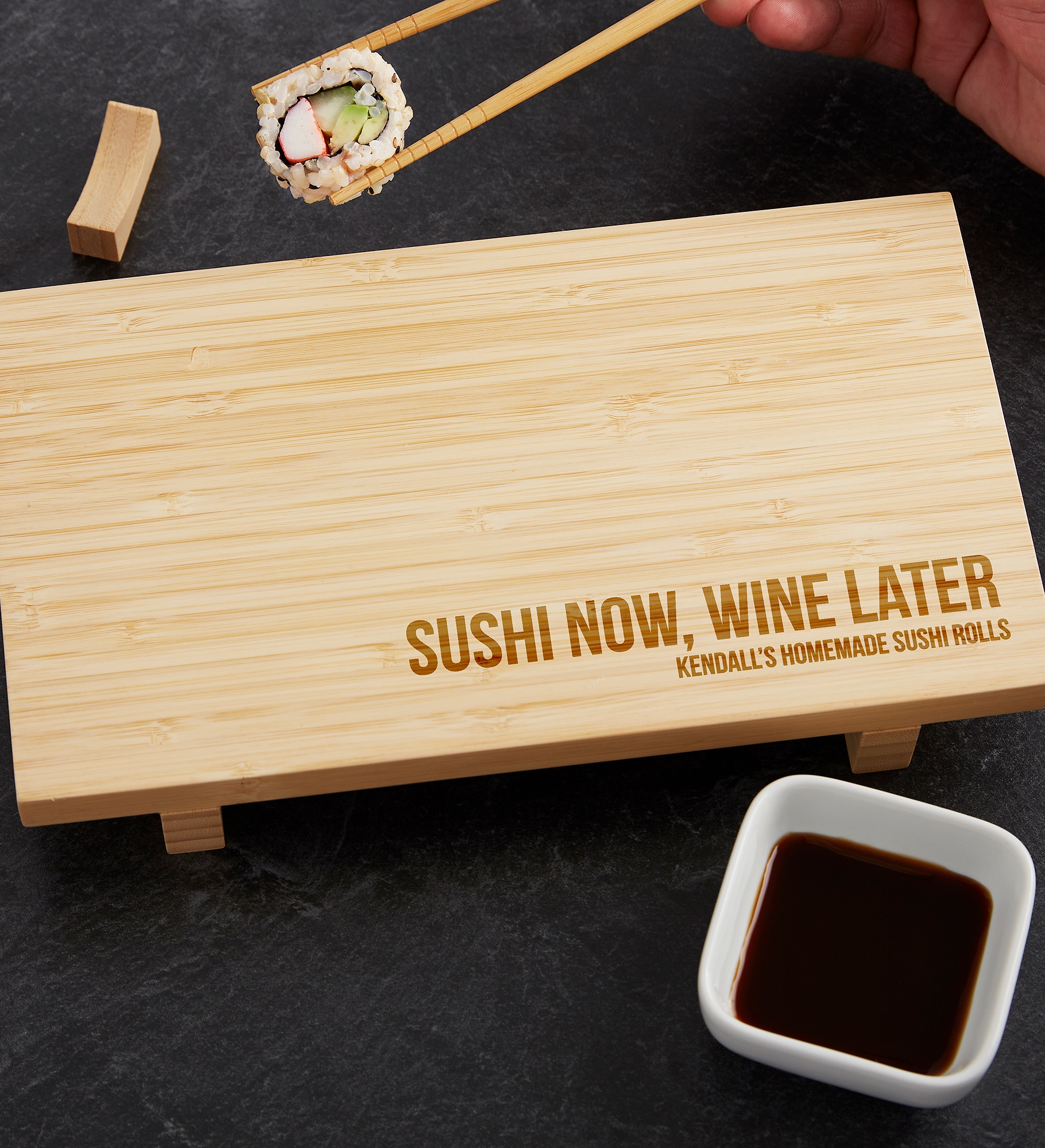 Expressions Personalized Bamboo Sushi Board Set