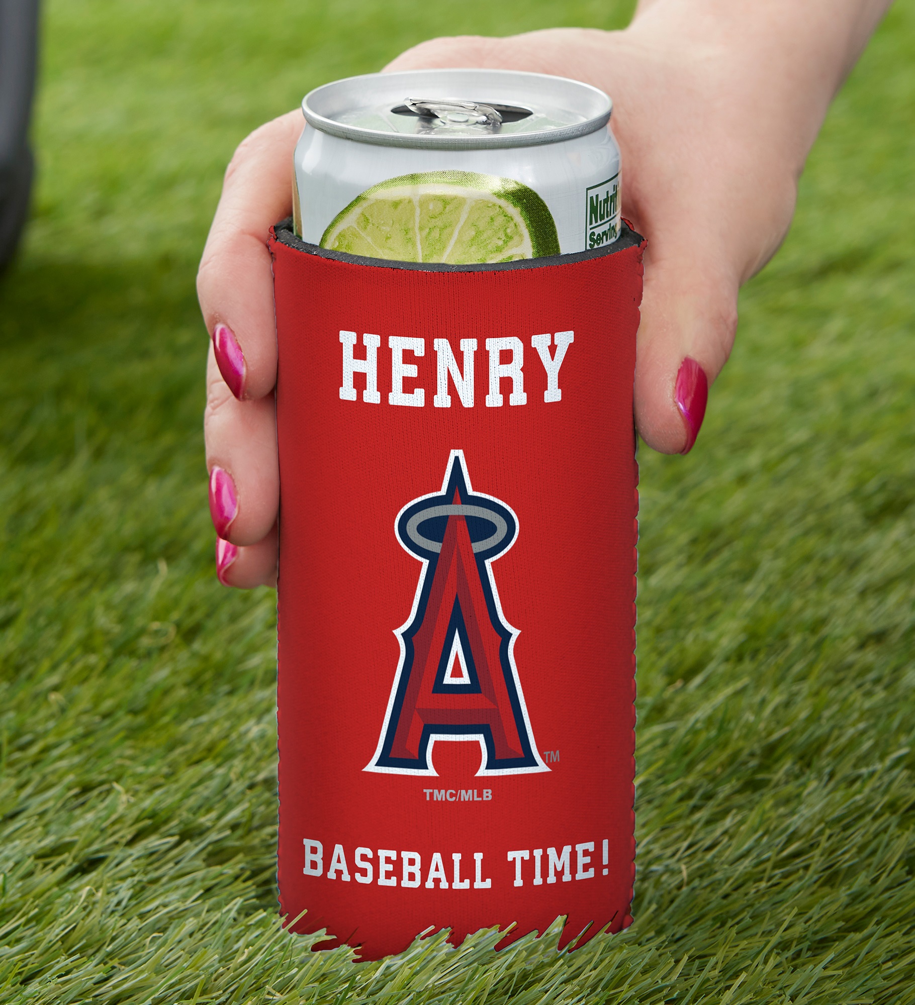 MLB Los Angeles Angels Personalized Slim Can Holder