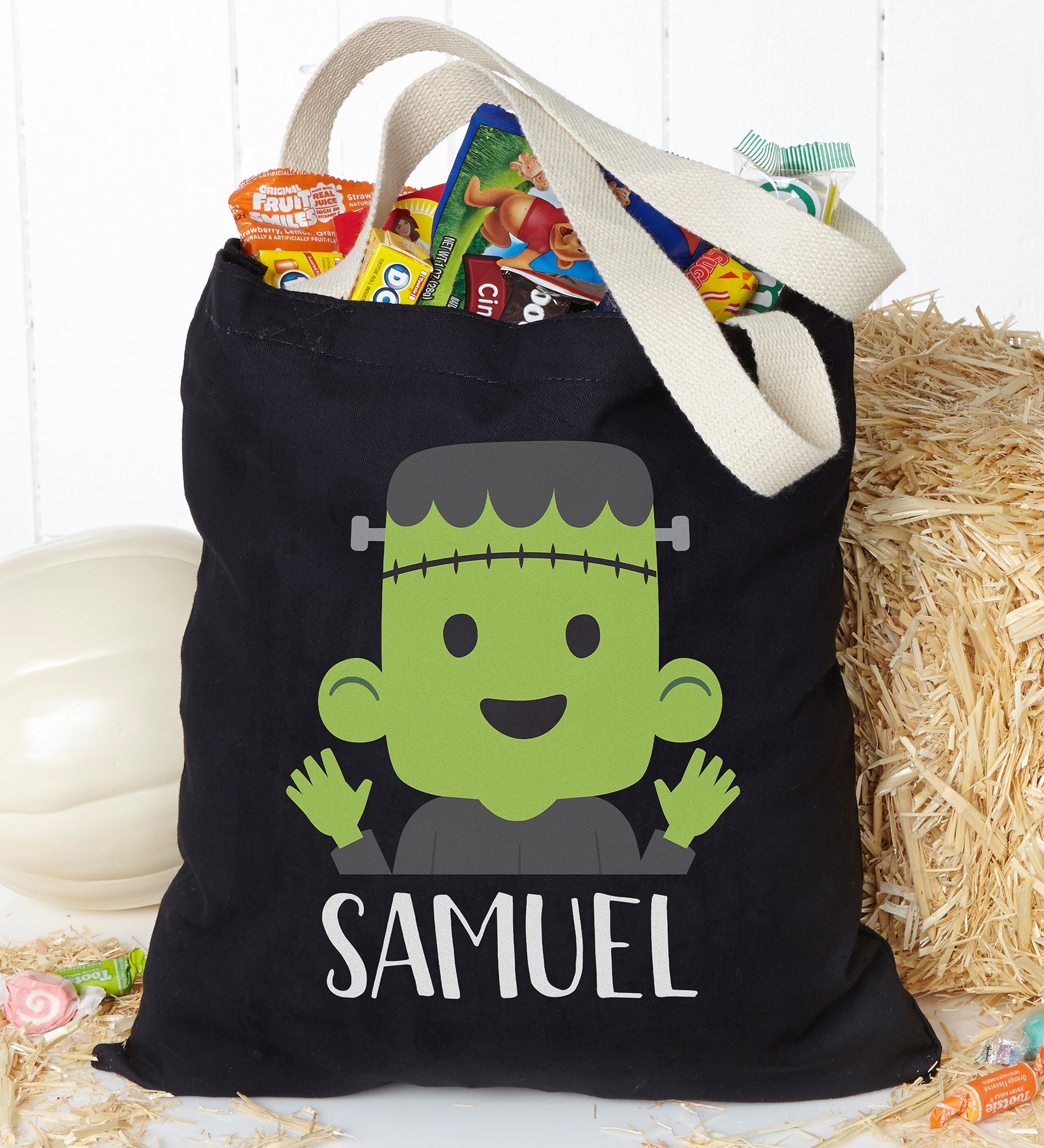 Trick or Treat Frankie Personalized Halloween Treat Bag