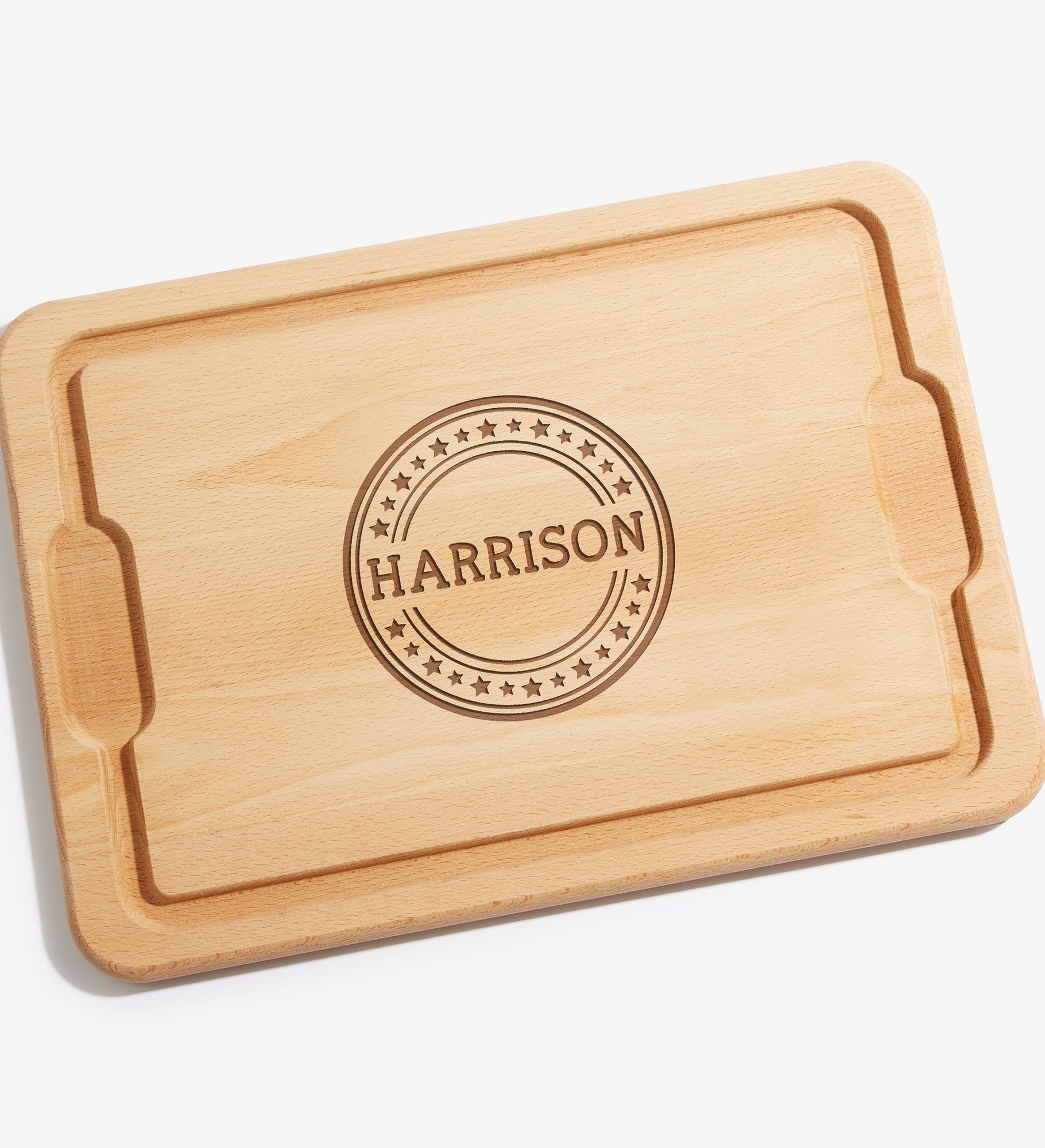 Patriotic Plaid Personalized Hardwood Cutting Board