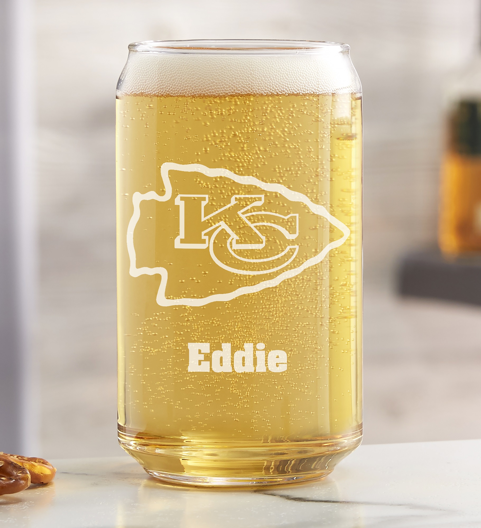 NFL Kansas City Chiefs Personalized Beer Glasses