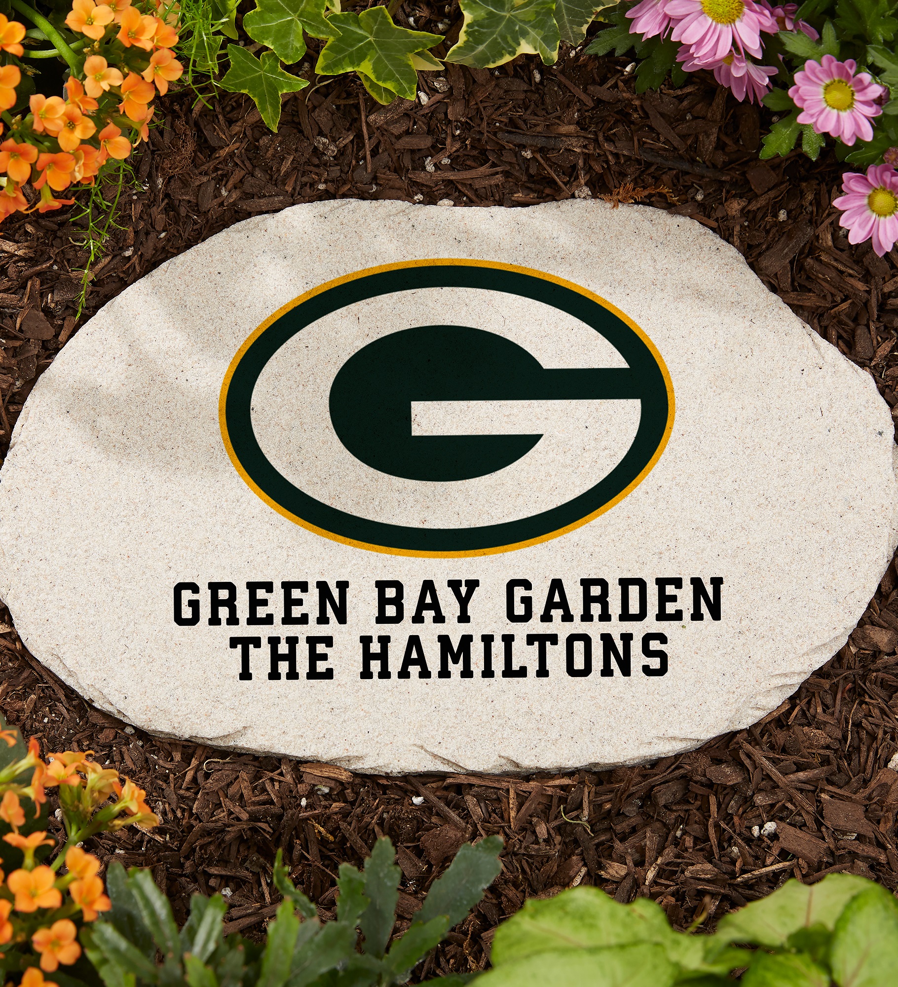 NFL Green Bay Packers Personalized Round Garden Stone