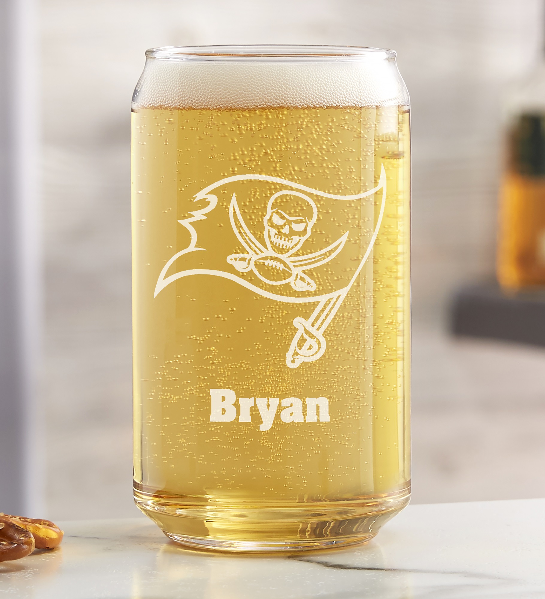 NFL Tampa Bay Buccaneers Personalized Beer Glass