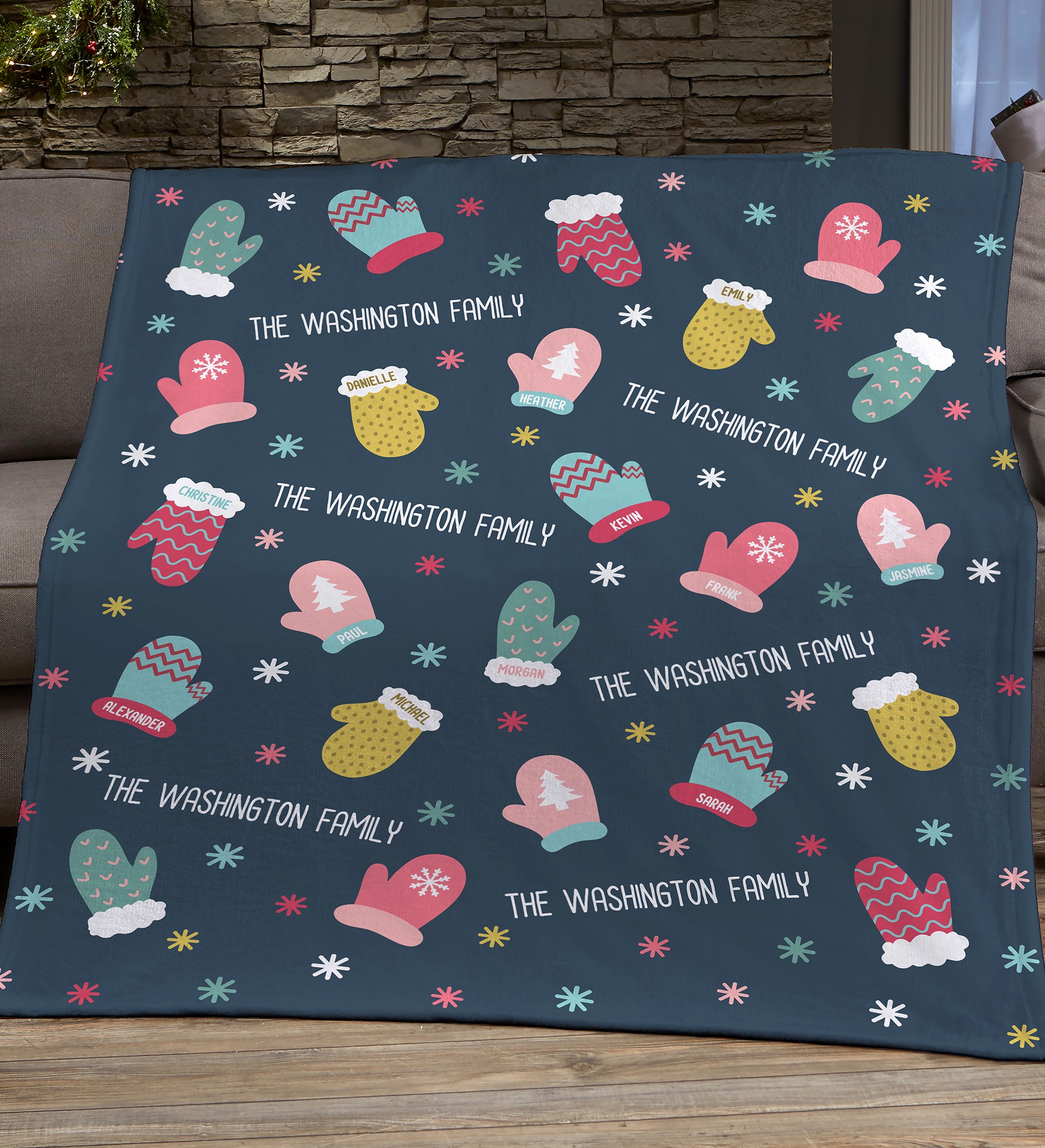 Warm Winter Wishes Personalized Blankets