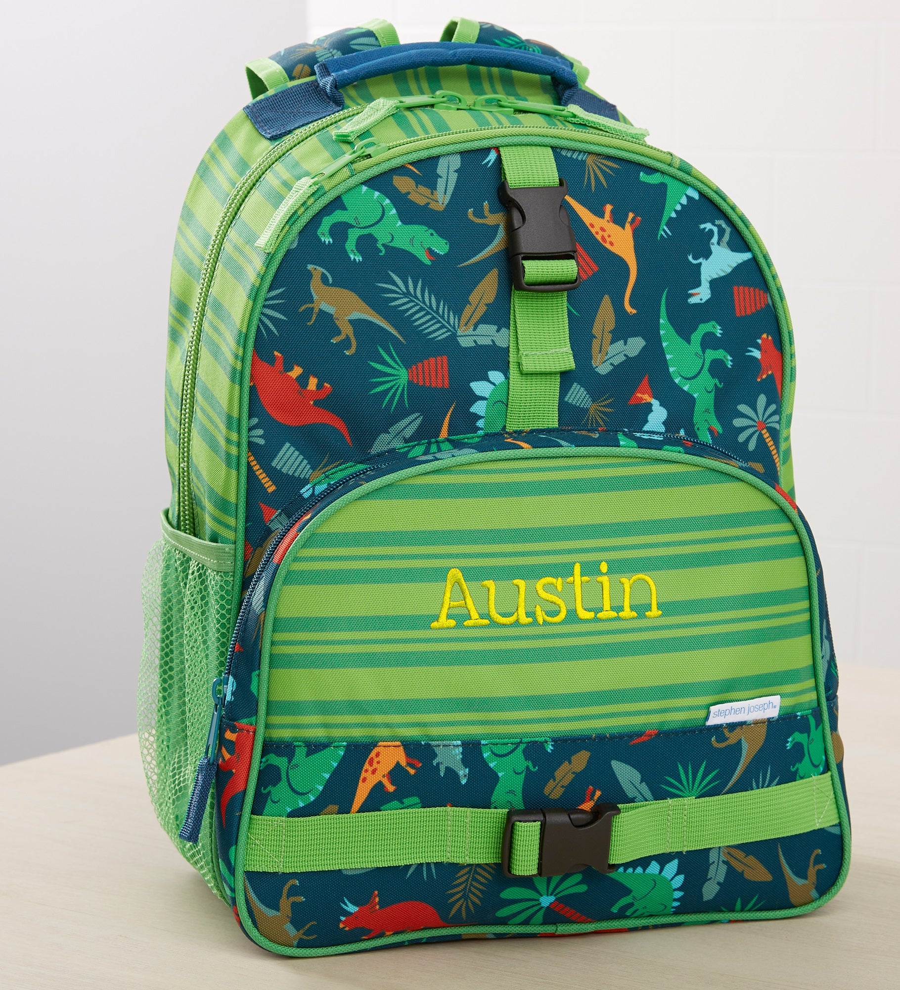 Dino Embroidered All Over Print Backpack by Stephen Joseph