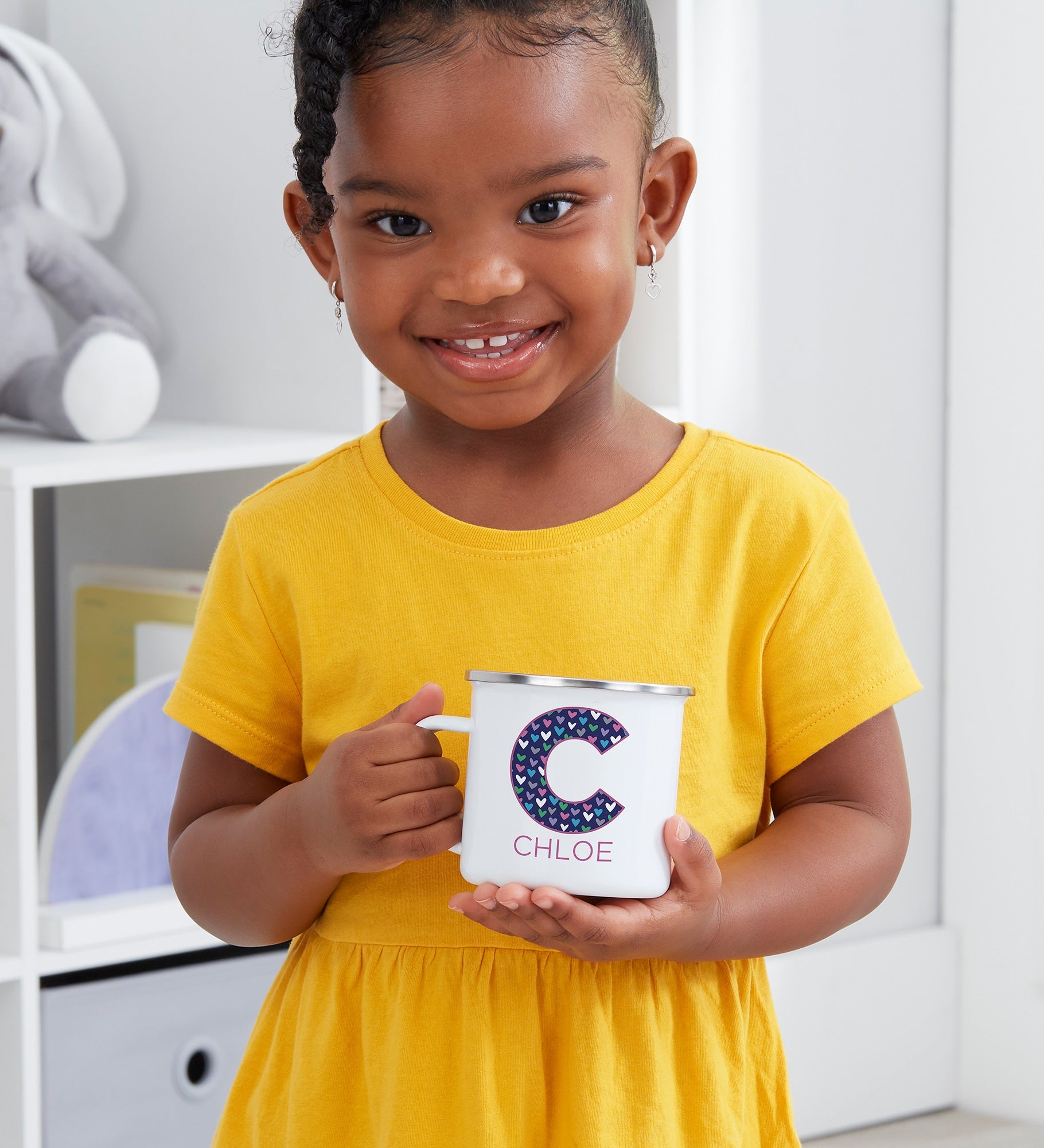 Pop Pattern Personalized Kids Enamel Mug